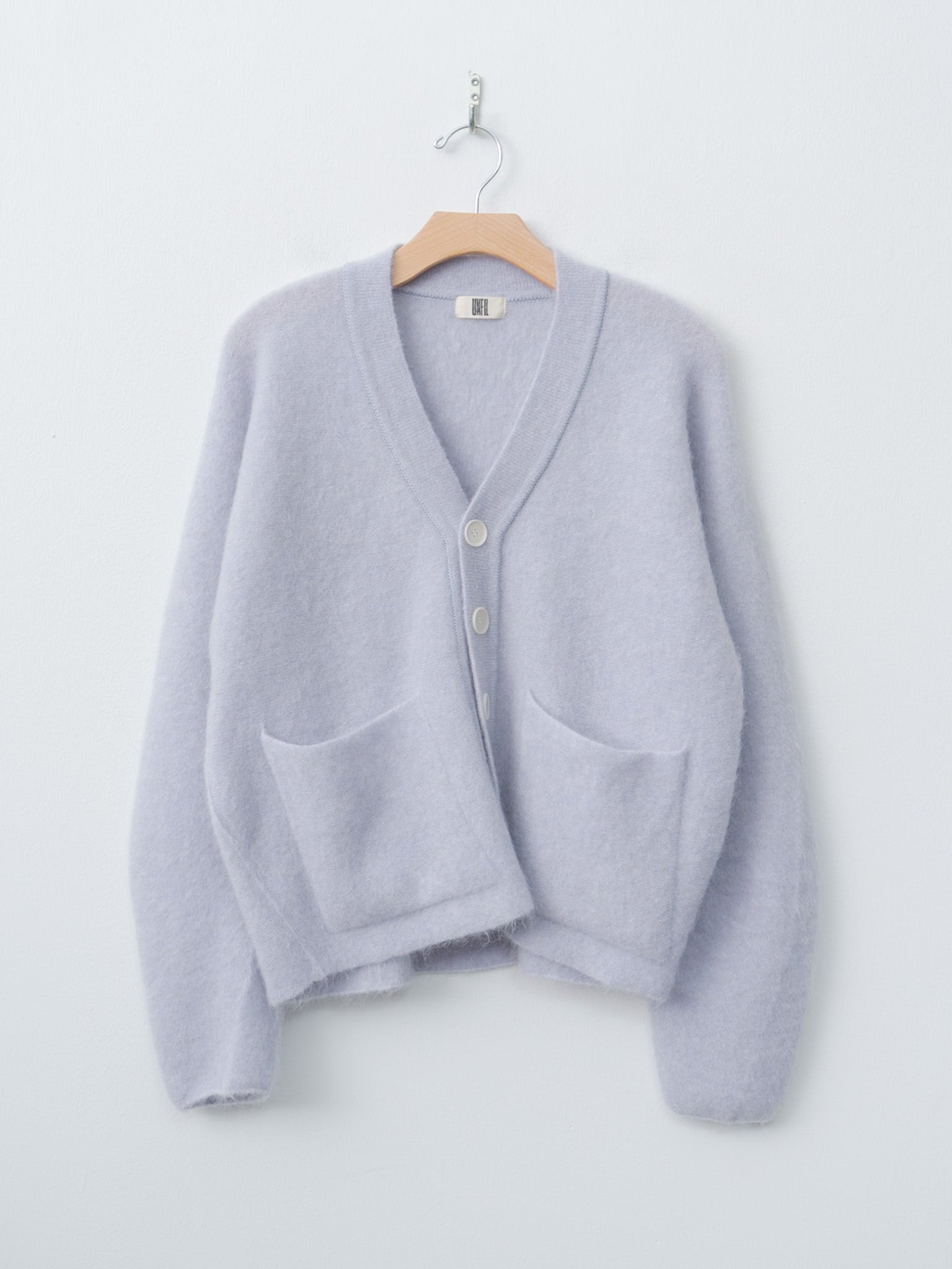 Stretch Superkid Mohair Cardigan - Ice Blue