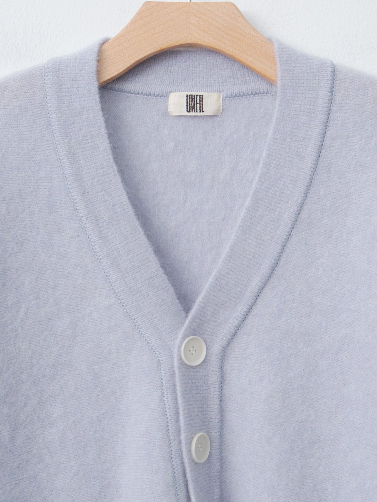 Stretch Superkid Mohair Cardigan - Ice Blue