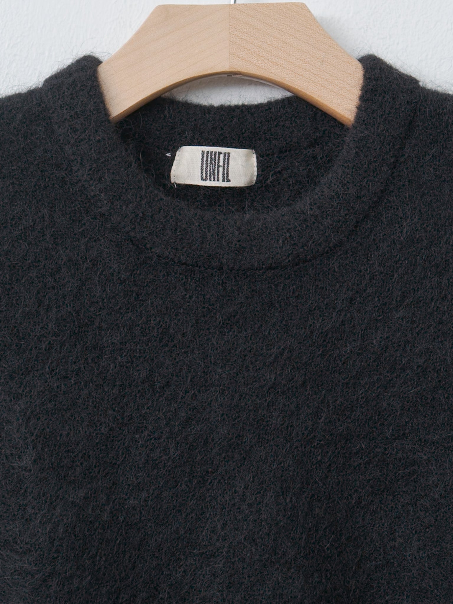 Stretch Superkid Mohair Short-Sleeve P/O - Black