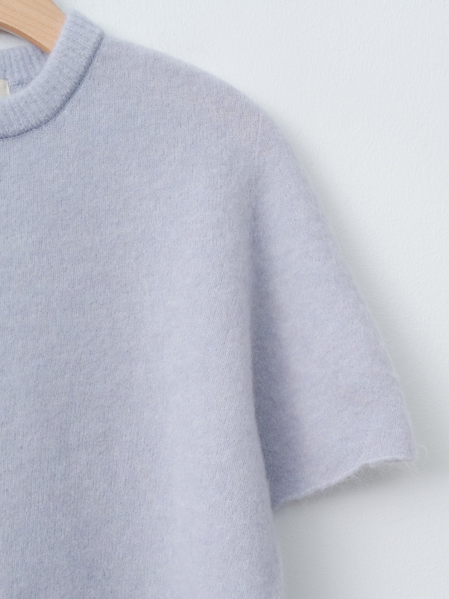 Stretch Superkid Mohair Short-Sleeve P/O - Ice Blue