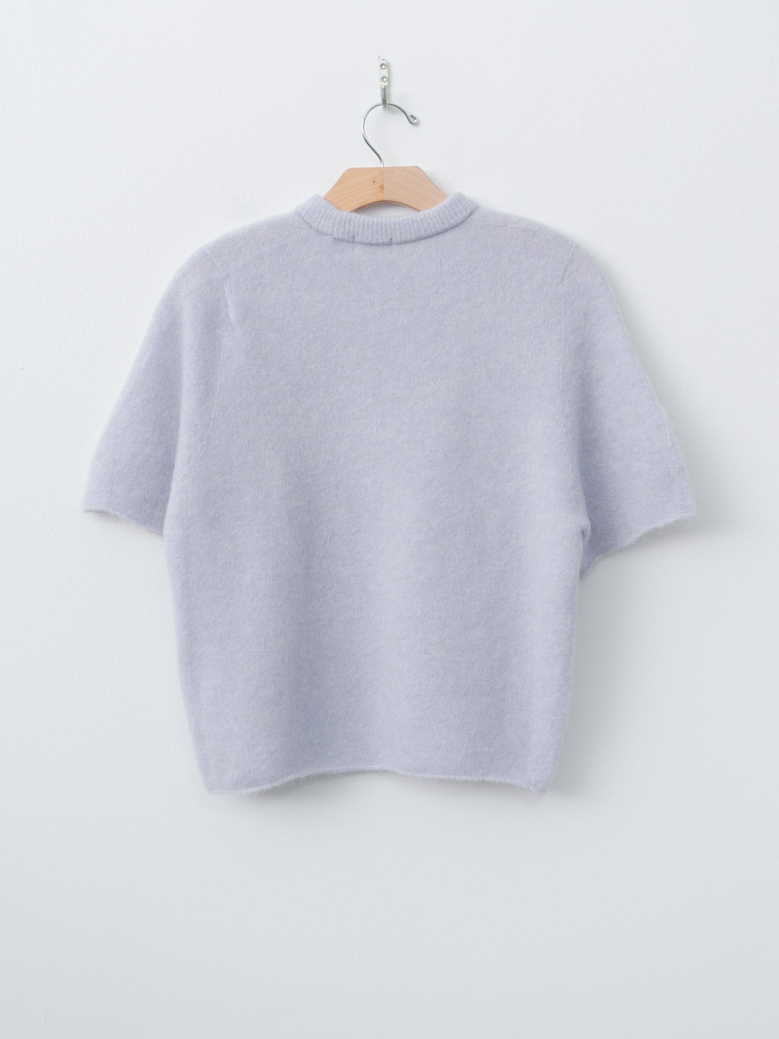 Stretch Superkid Mohair Short-Sleeve P/O - Ice Blue