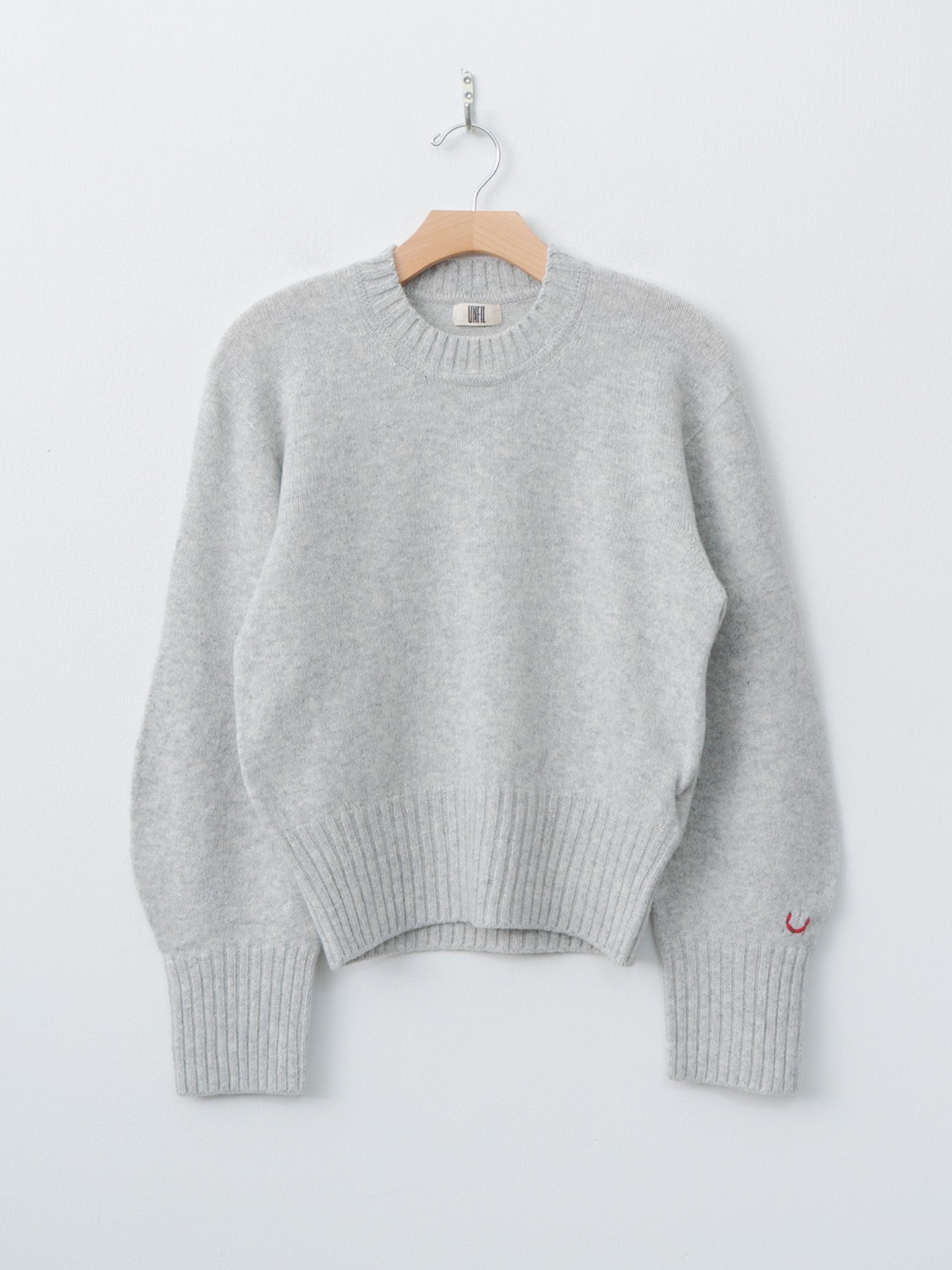 Fine Lambswool Crewneck P/O - Light Gray
