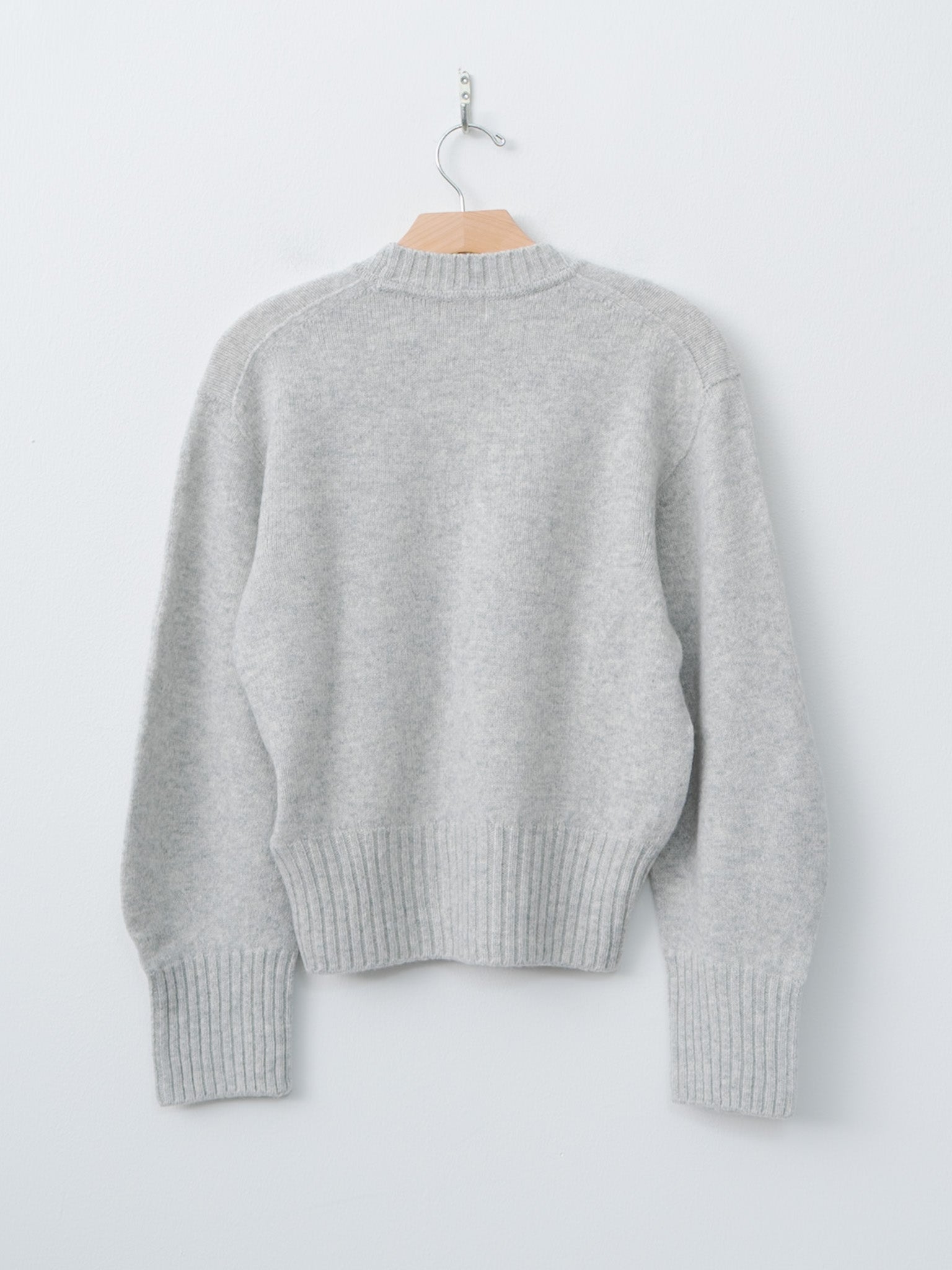 Fine Lambswool Crewneck P/O - Light Gray