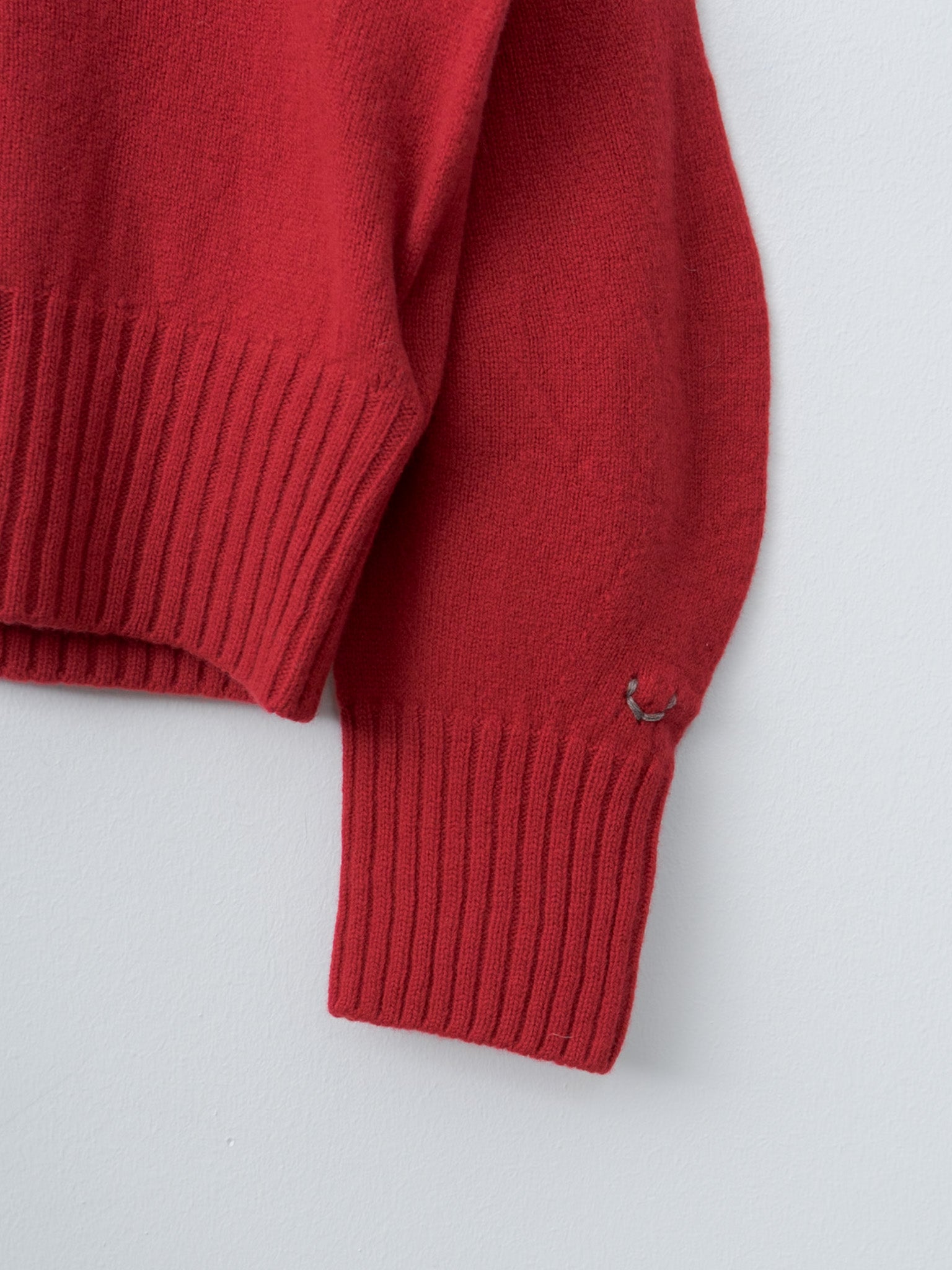 Fine Lambswool Crewneck P/O - Red