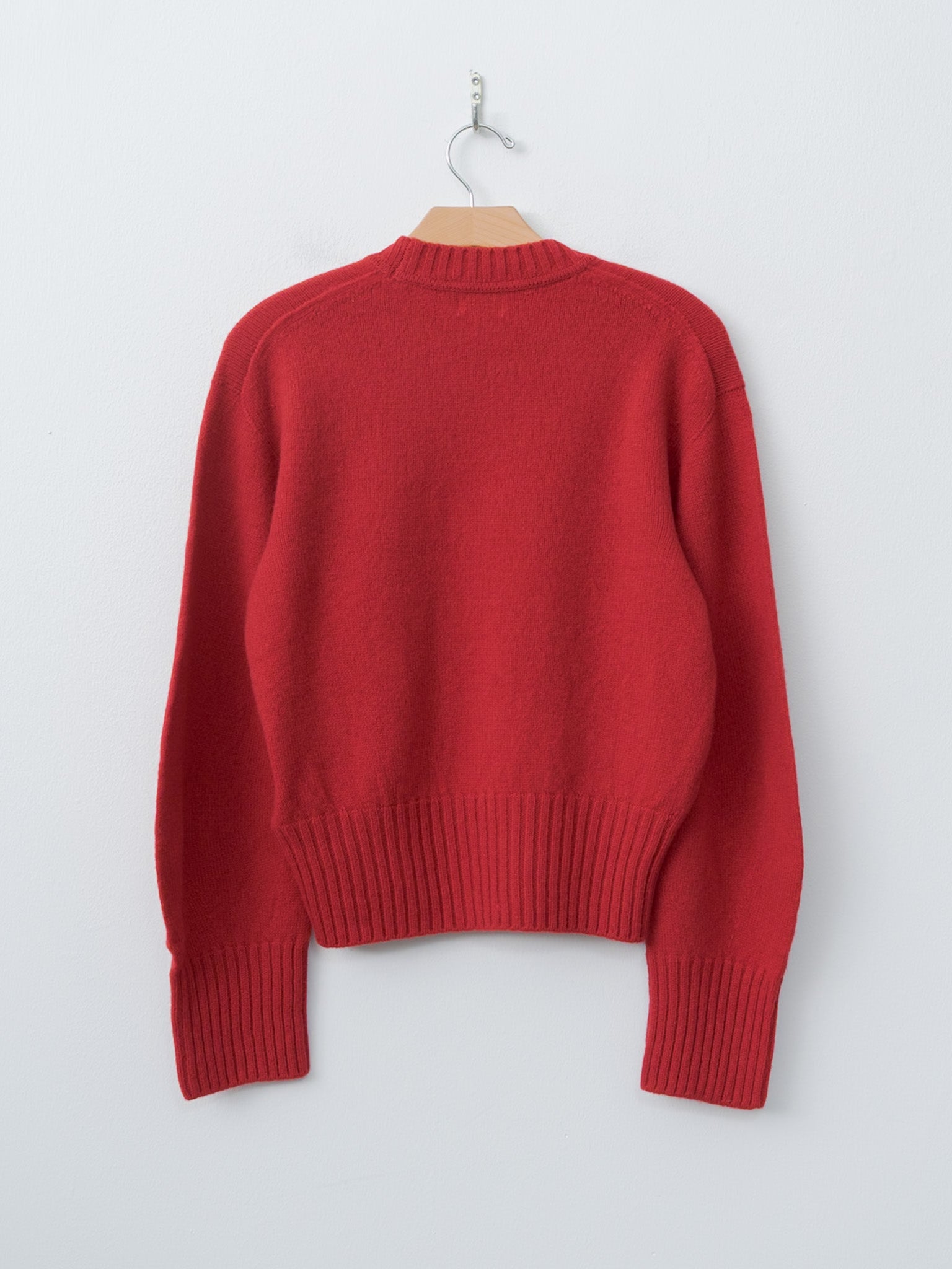 Fine Lambswool Crewneck P/O - Red