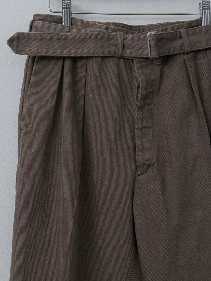 Namu Shop - Kaptain Sunshine Dyed Denim Riviera Pants - Cub Brown