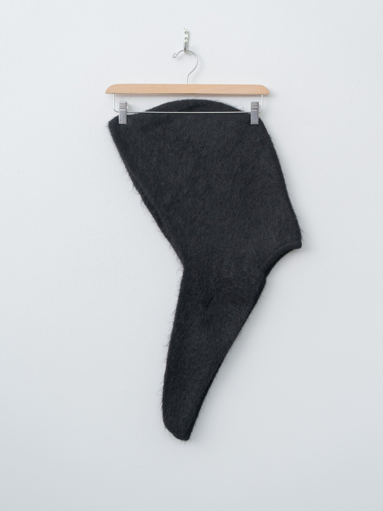 Stretch Superkid Mohair Hooded Stole - Ice Blue, Dark Brown, Black