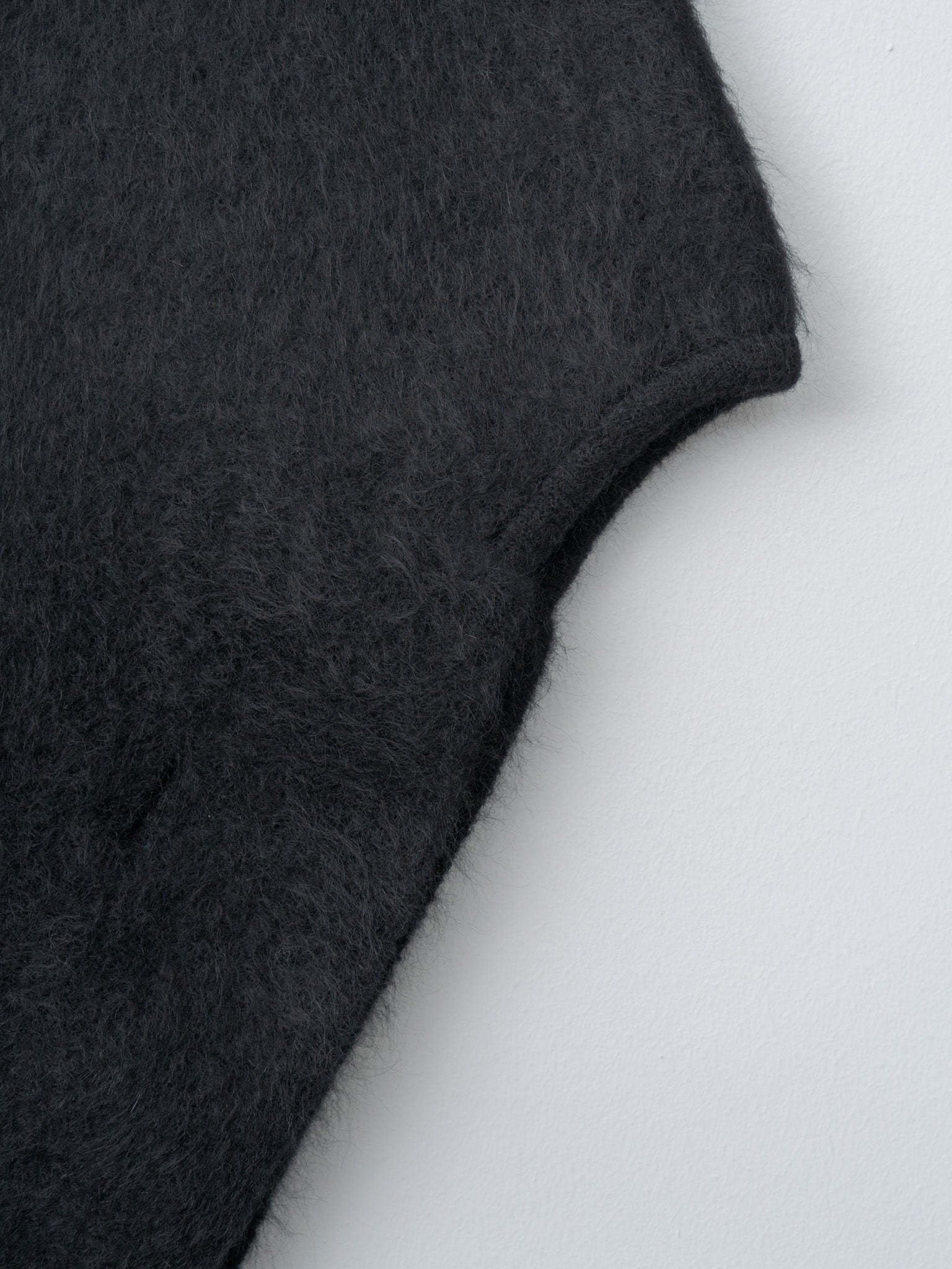 Stretch Superkid Mohair Hooded Stole - Ice Blue, Dark Brown, Black