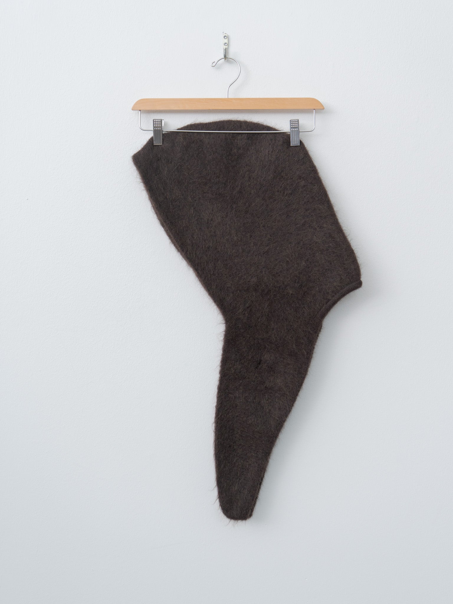 Stretch Superkid Mohair Hooded Stole - Ice Blue, Dark Brown, Black