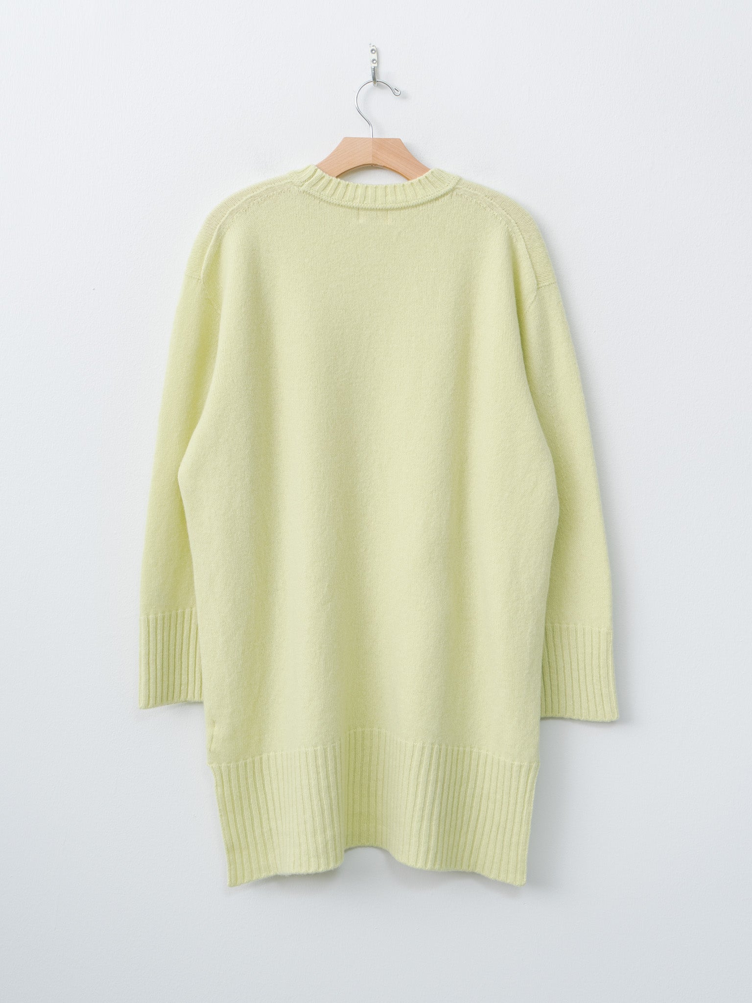 Fine Lambswool Oversized P/O - Lime Yellow