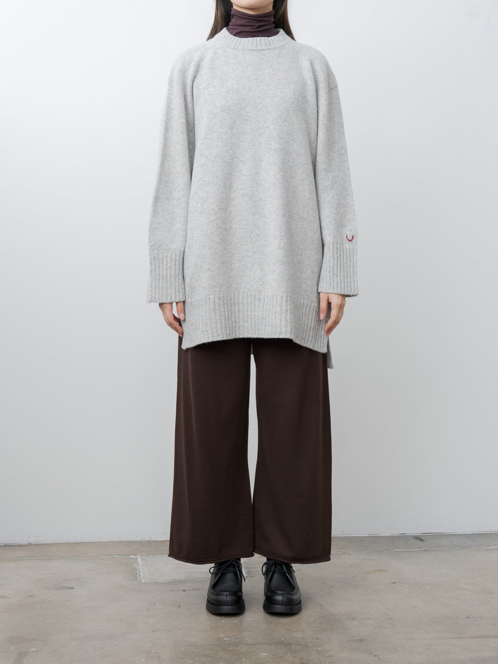 Fine Lambswool Oversized P/O - Light Gray