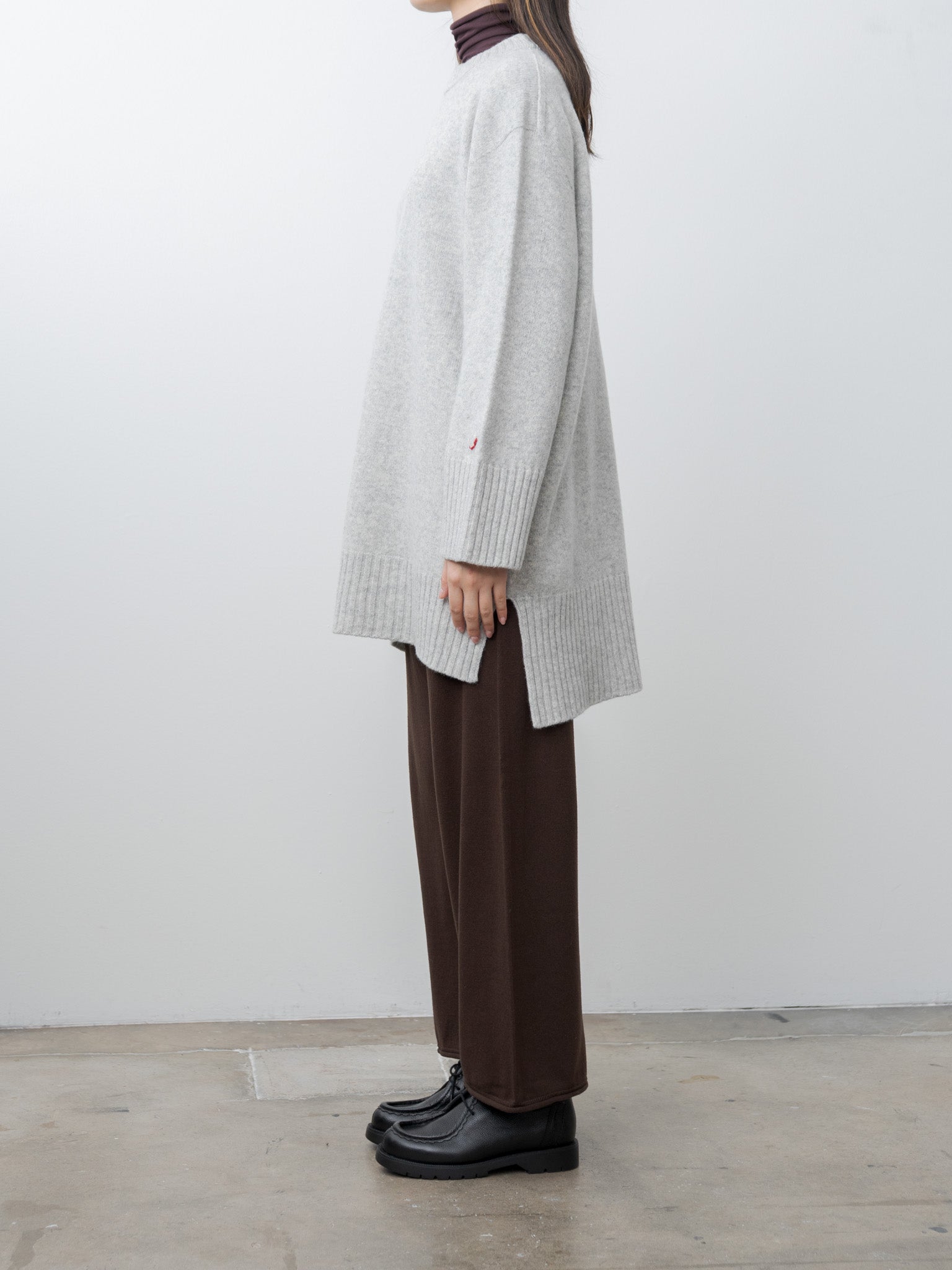 Fine Lambswool Oversized P/O - Light Gray
