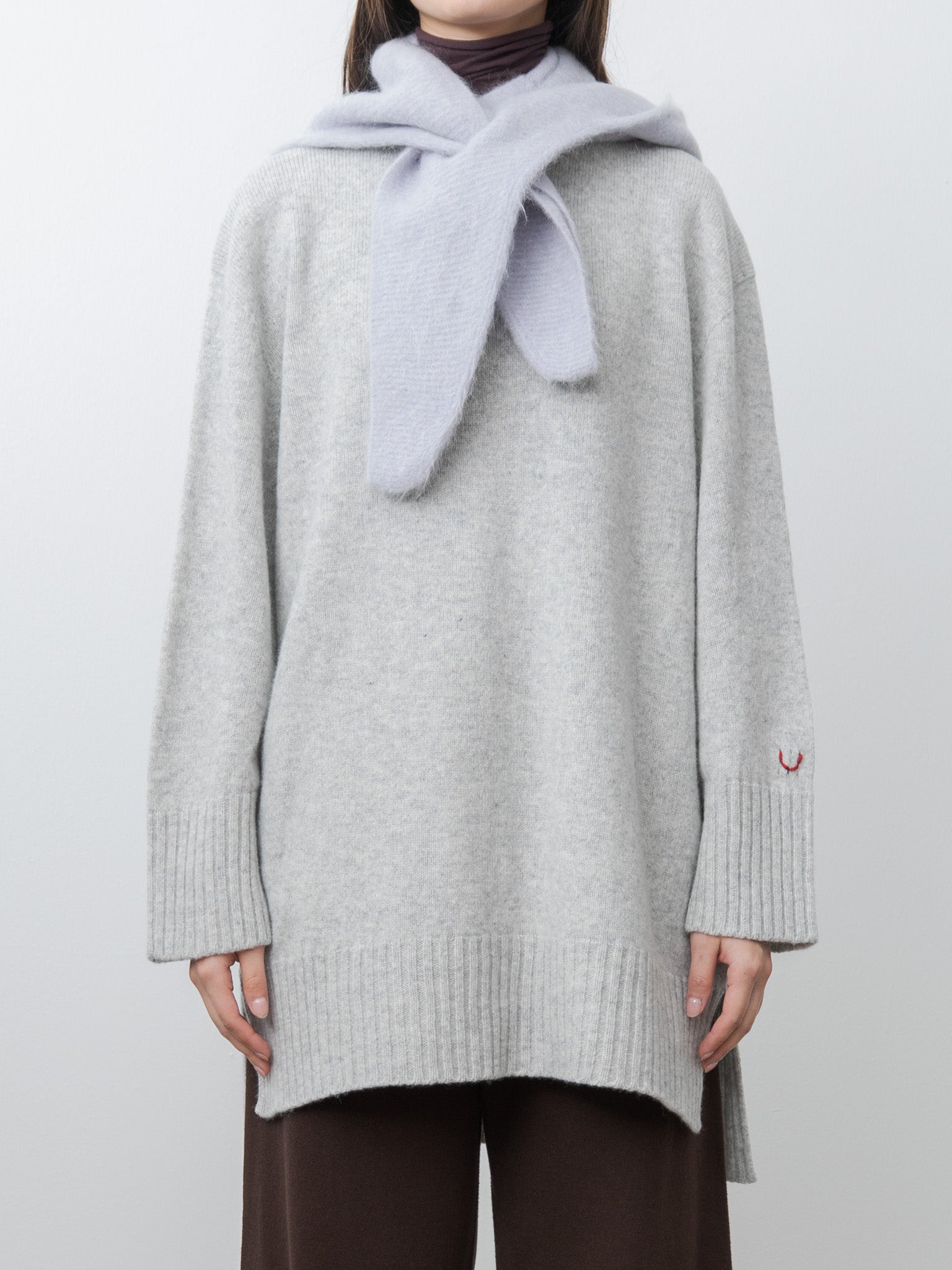 Stretch Superkid Mohair Hooded Stole - Ice Blue, Dark Brown, Black