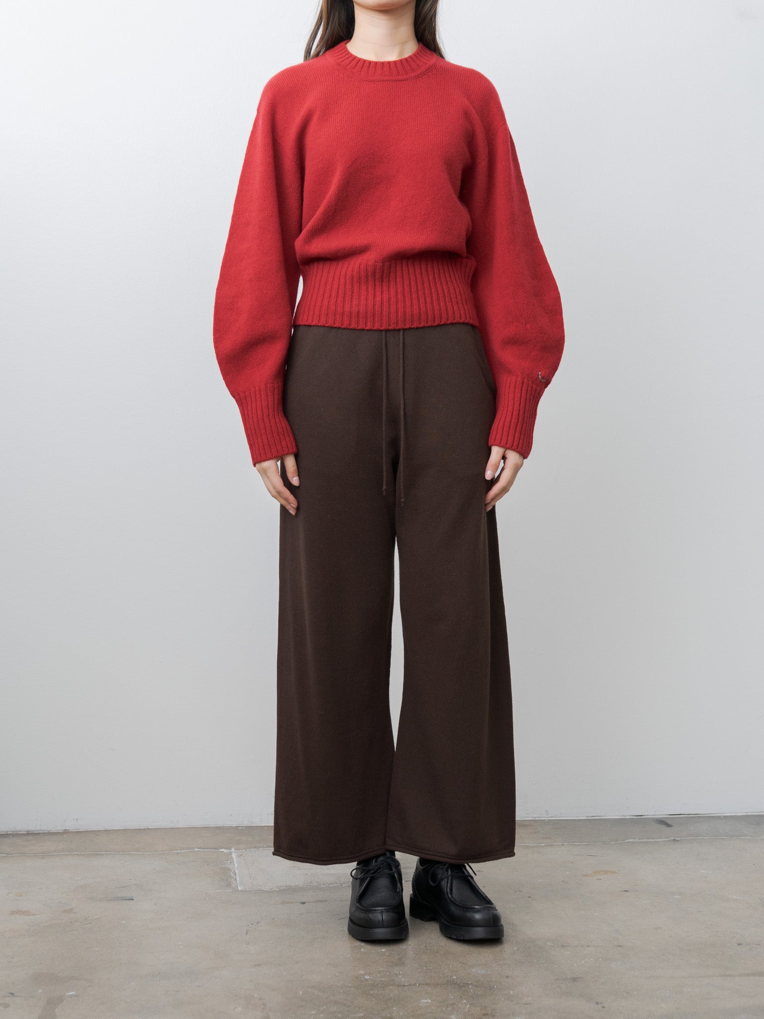 Fine Lambswool Crewneck P/O - Red