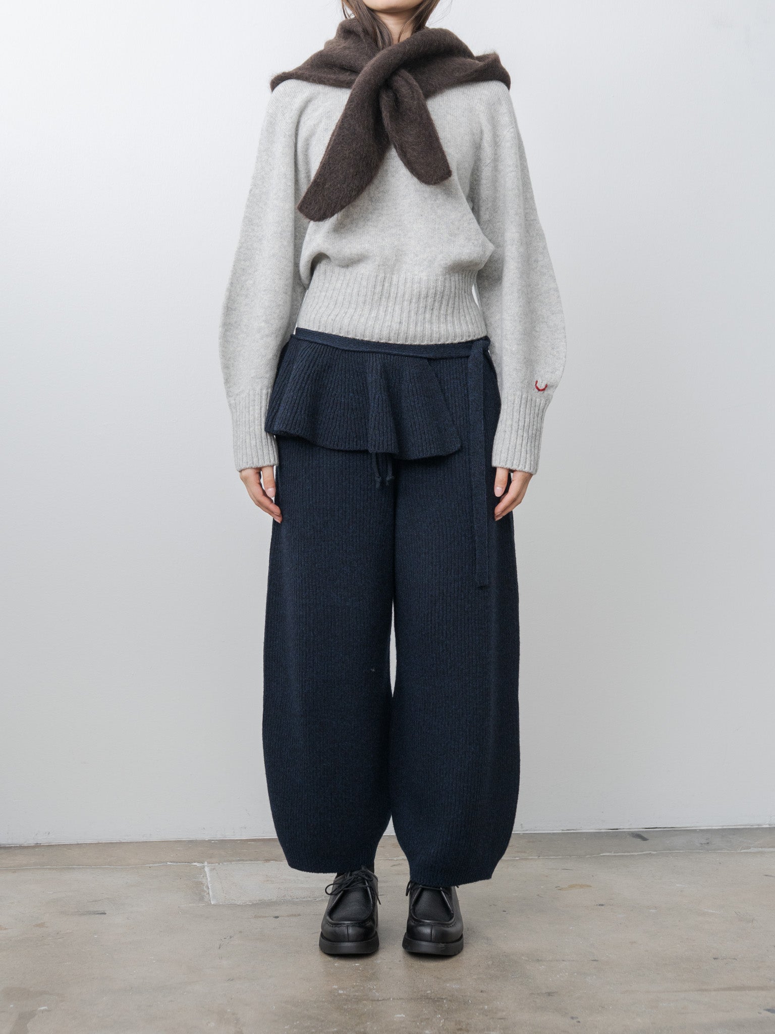 Fine Lambswool Crewneck P/O - Light Gray