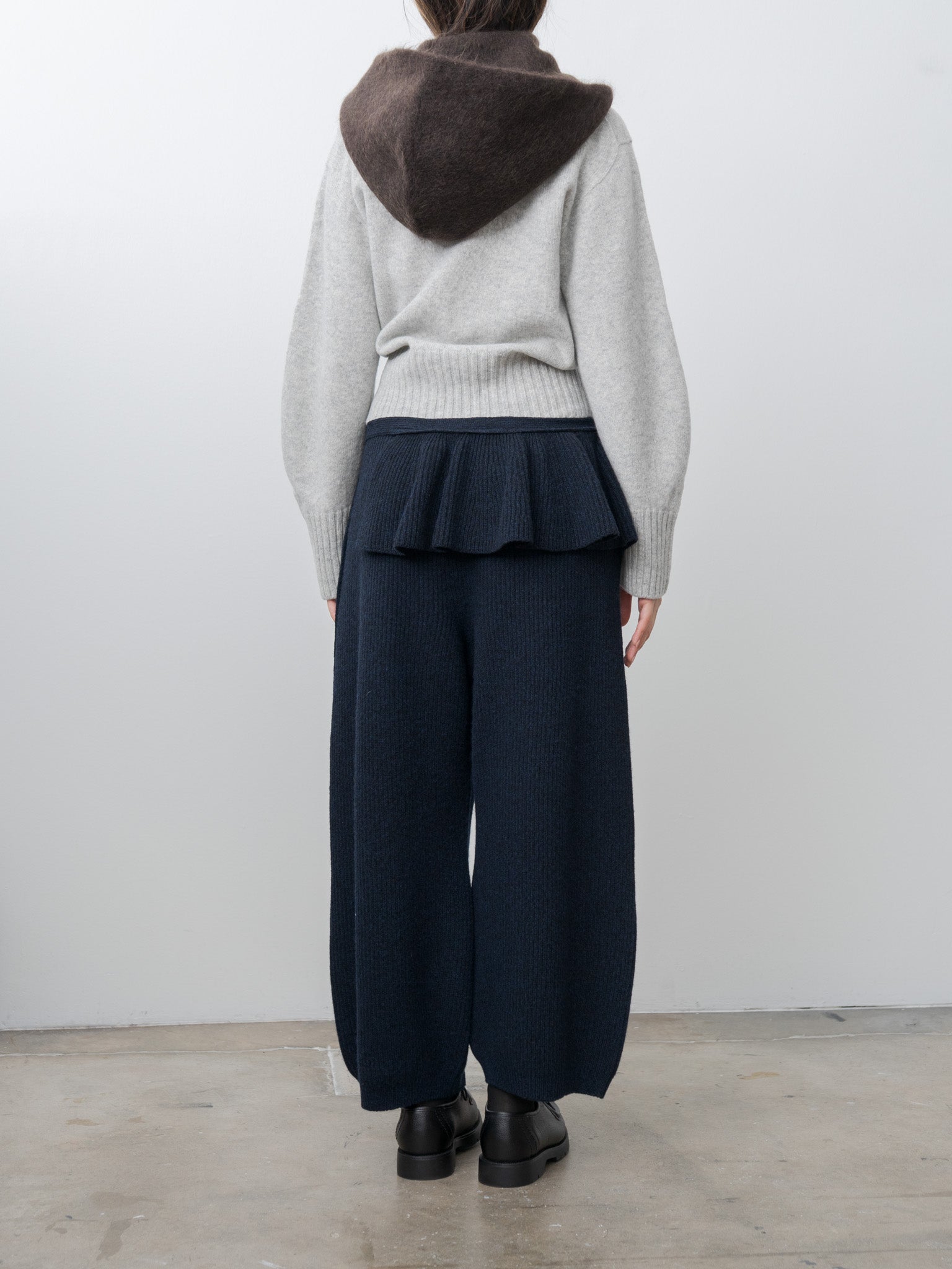 Stretch Superkid Mohair Hooded Stole - Ice Blue, Dark Brown, Black