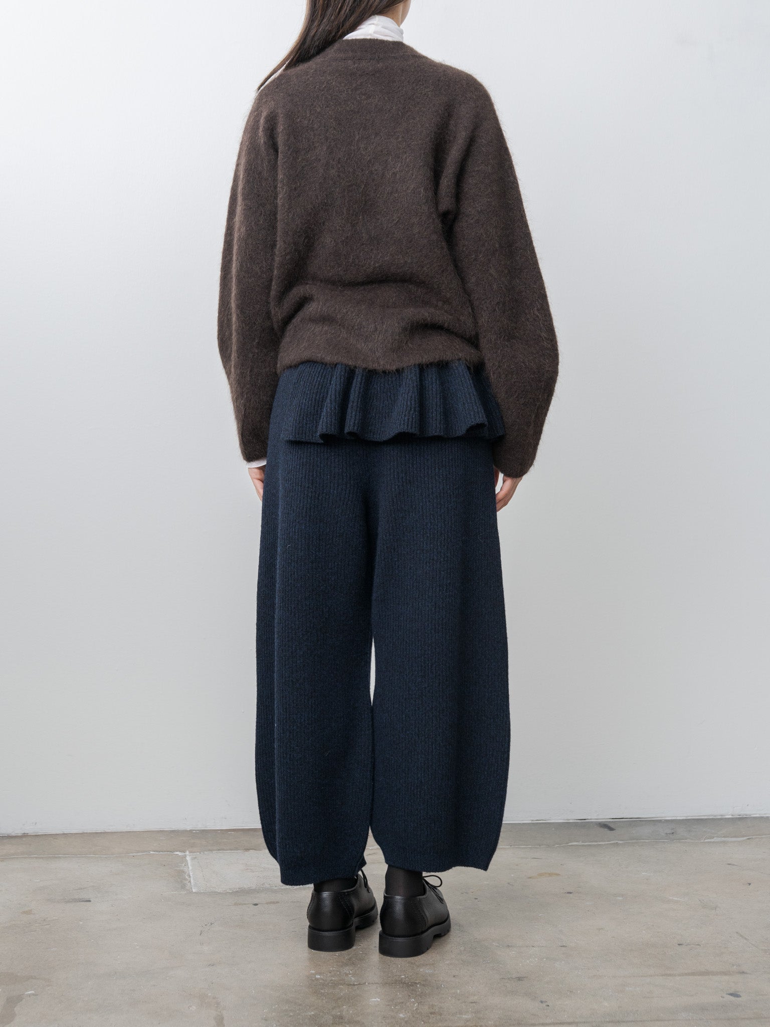 Stretch Superkid Mohair Cardigan - Dark Brown