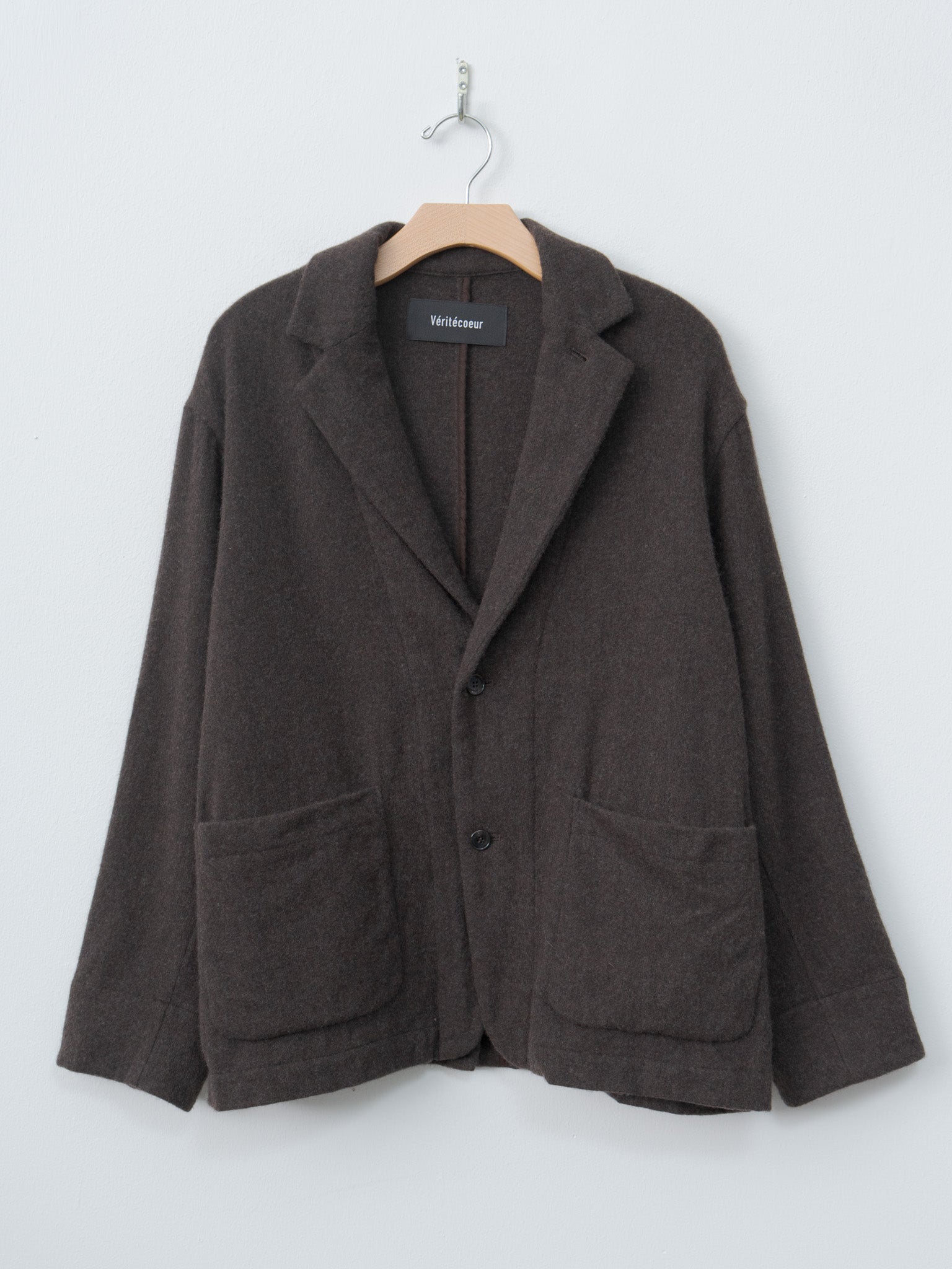Wool Tailored Jacket - Brown