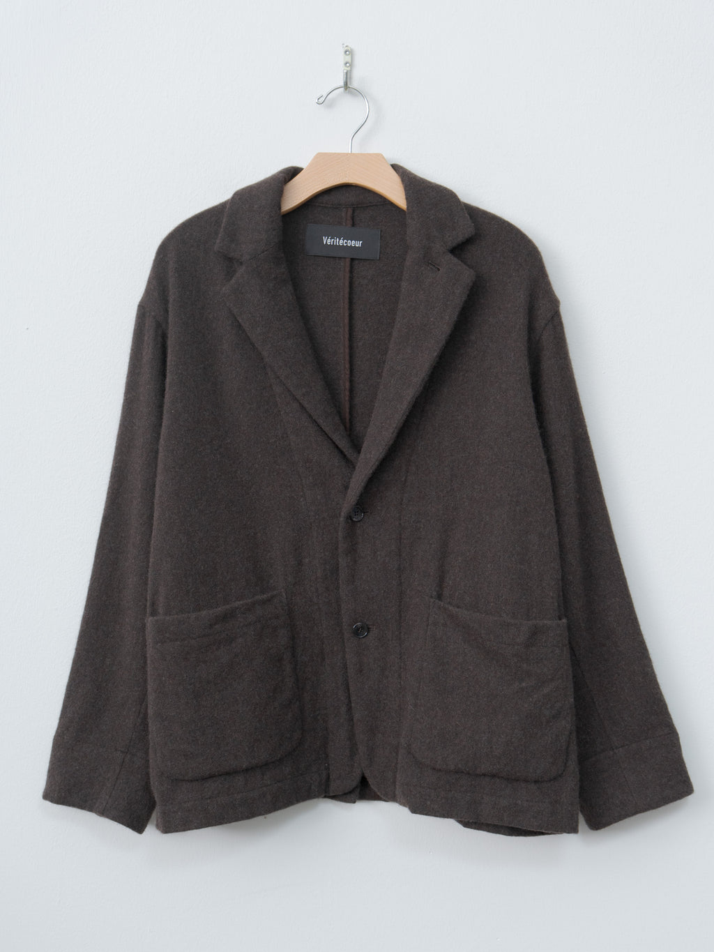 Wool Tailored Jacket - Brown