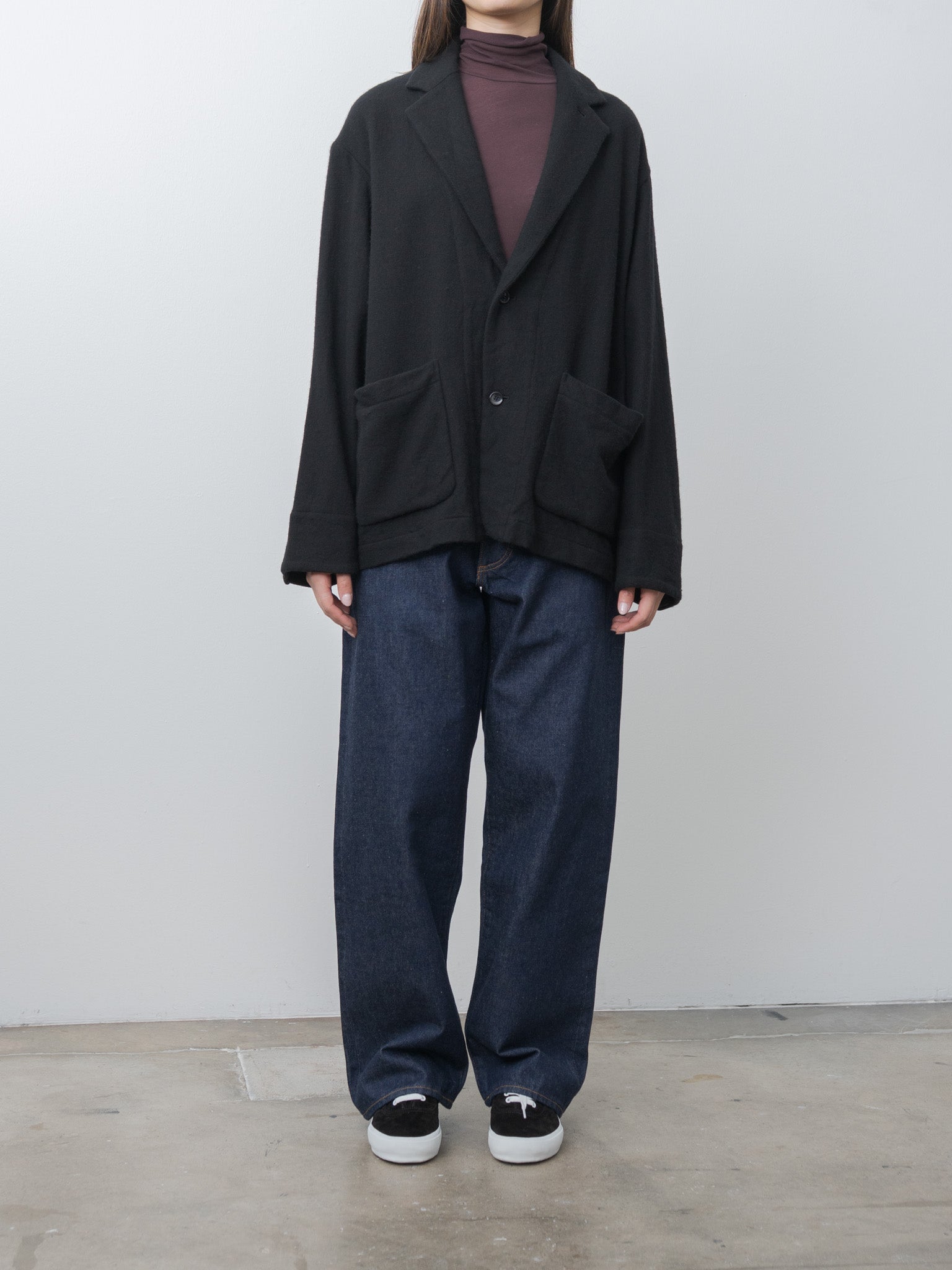 Wool Tailored Jacket - Black