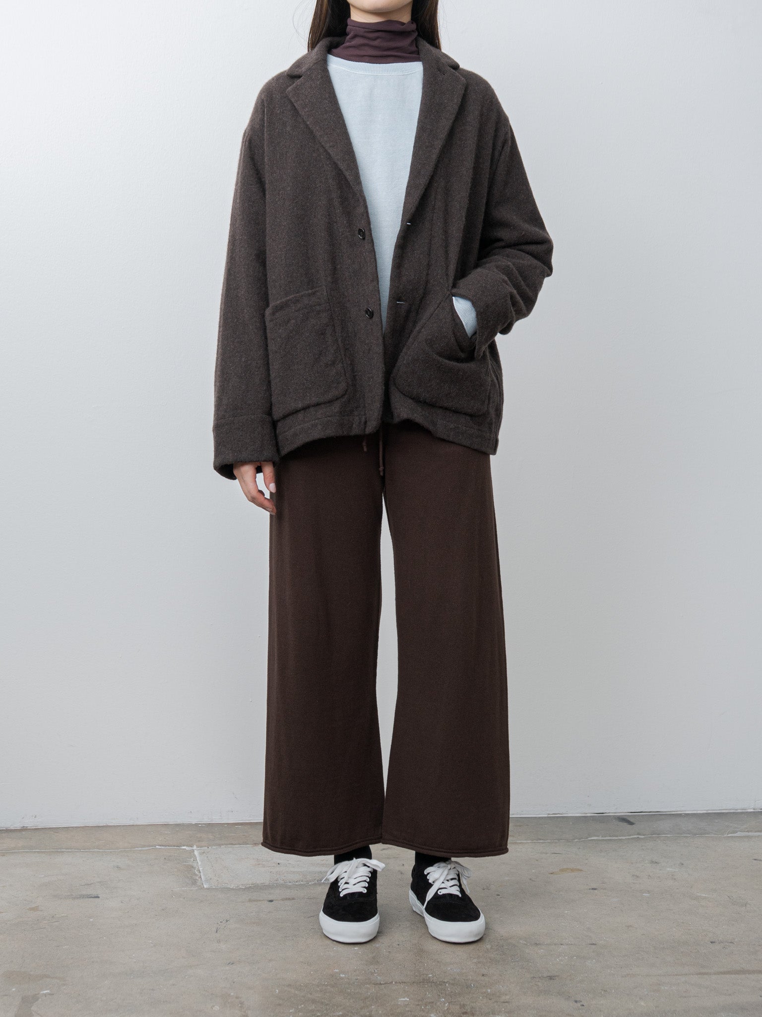 Wool Tailored Jacket - Brown