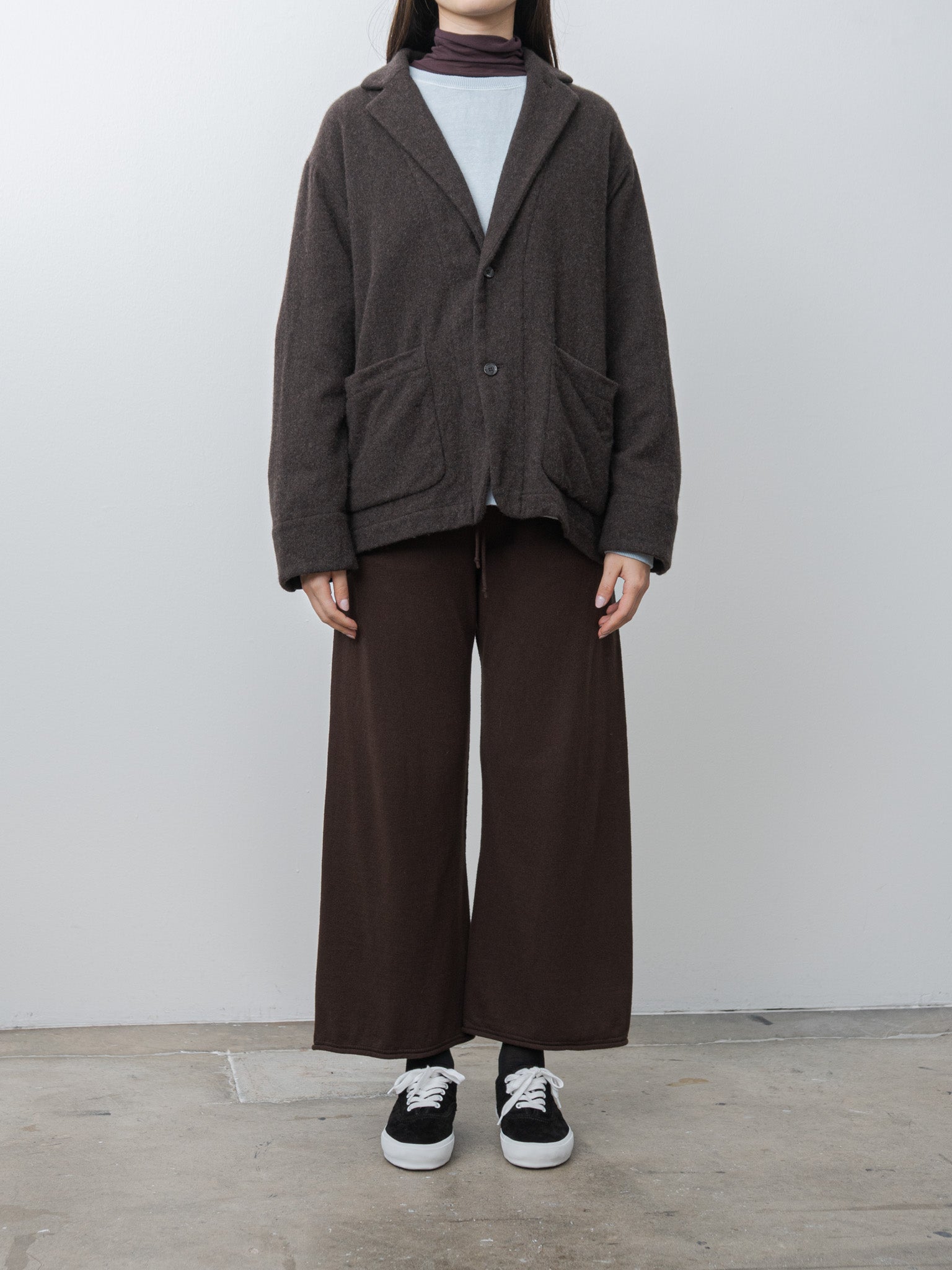 Wool Tailored Jacket - Brown