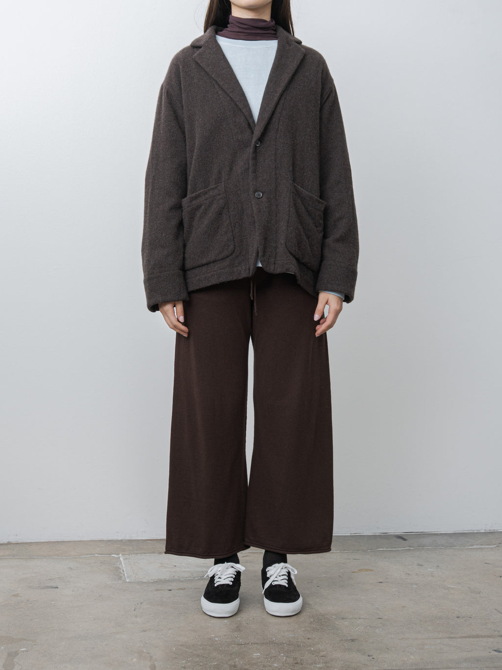 Wool Tailored Jacket - Brown