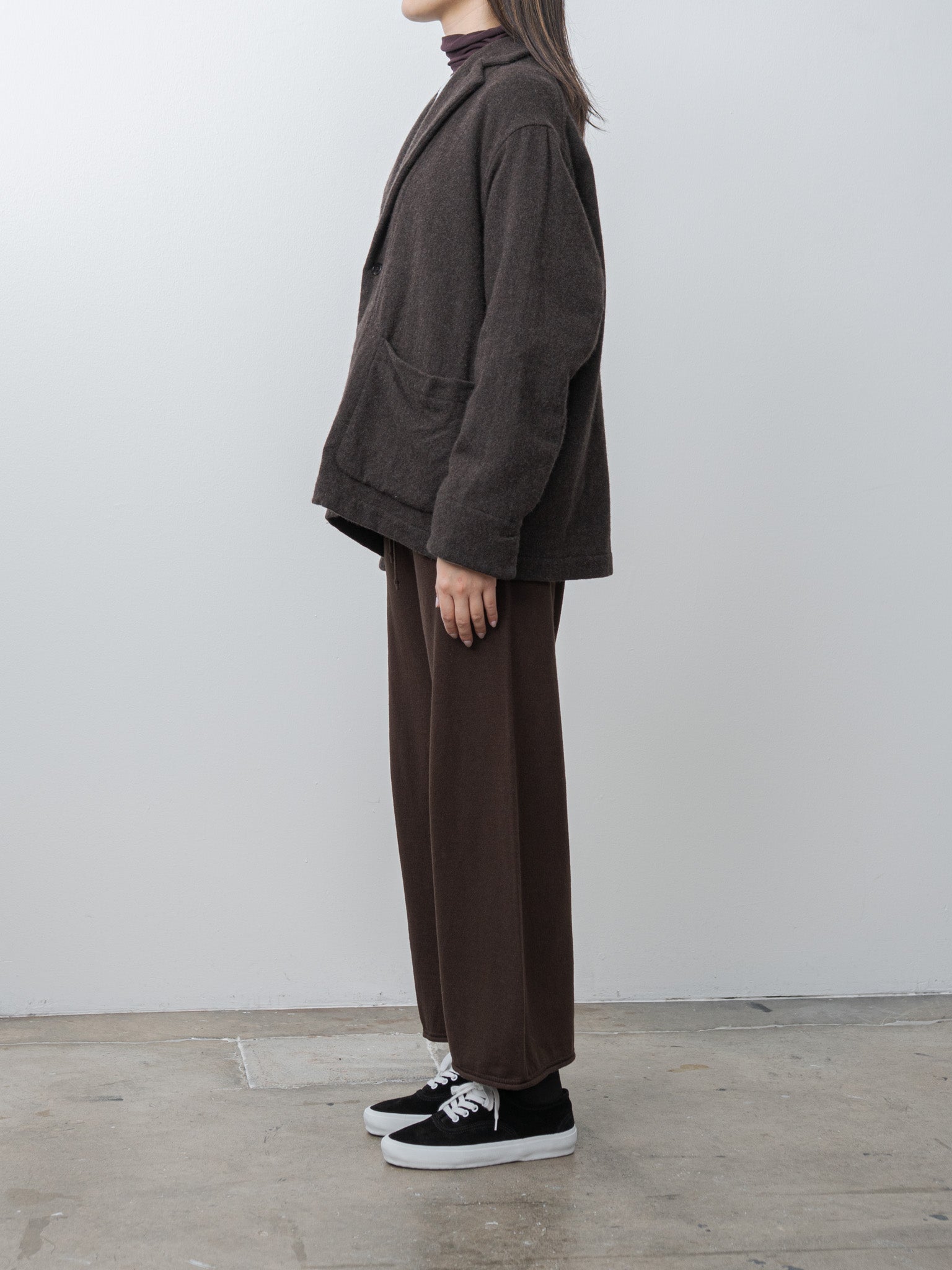 Wool Tailored Jacket - Brown