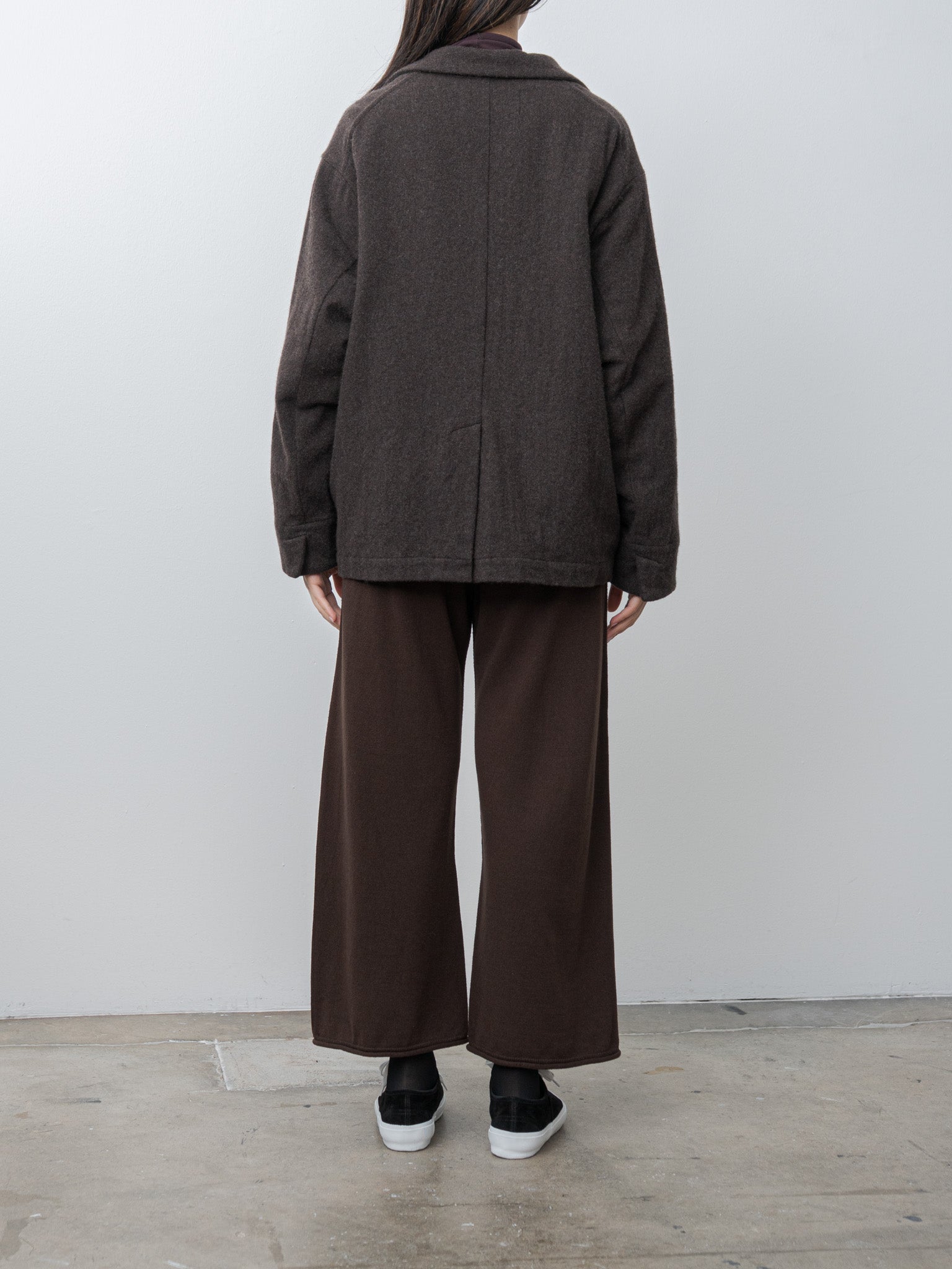 Wool Tailored Jacket - Brown