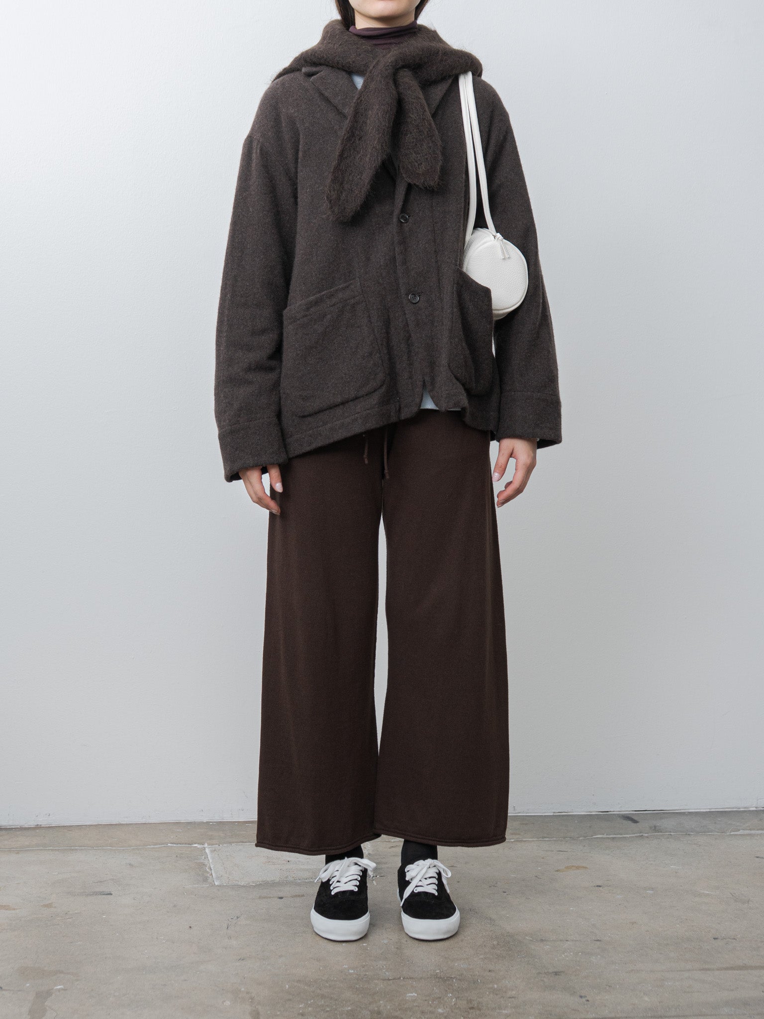 Wool Tailored Jacket - Brown