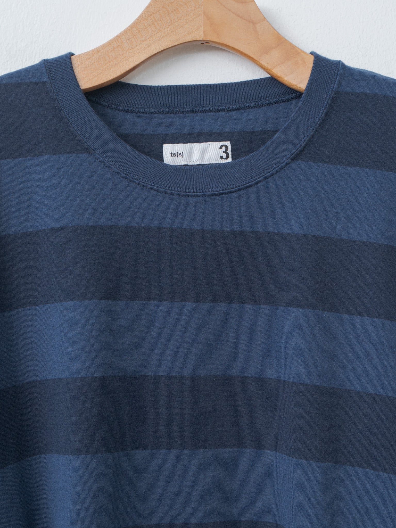 Namu Shop - ts(s) Garment Dye Stripe Baggy T-Shirt - Navy