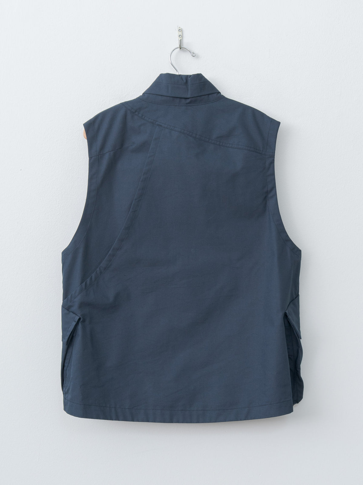 Namu Shop - ts(s) Cotton Poly Hollow Yarn Light Gabardine Messenger Vest - Navy