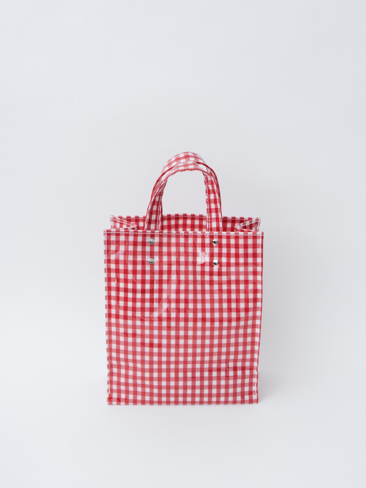 Namu Shop - Tembea Paper Tote Small - Gingham Red