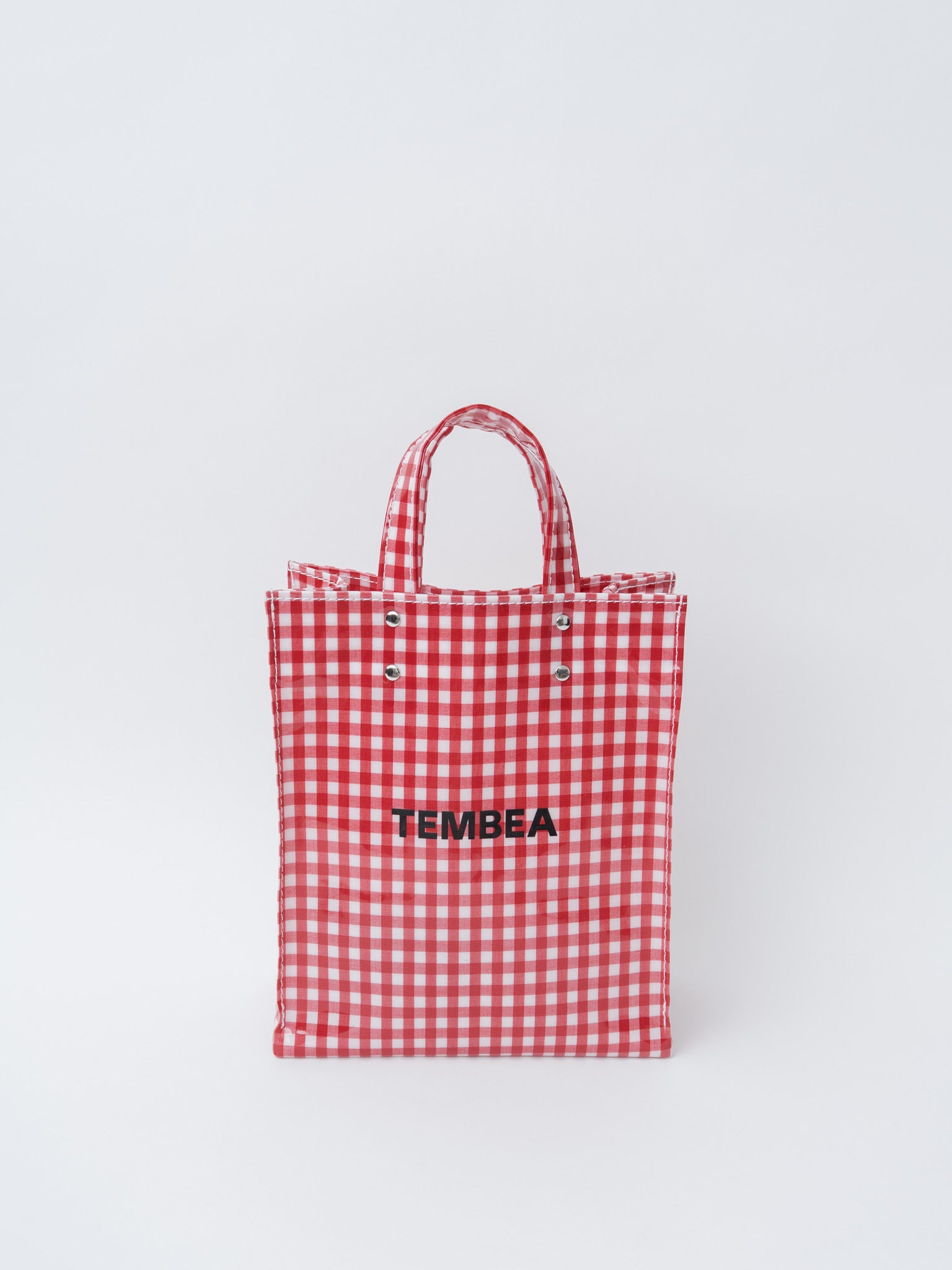 Paper Tote Small - Gingham Red