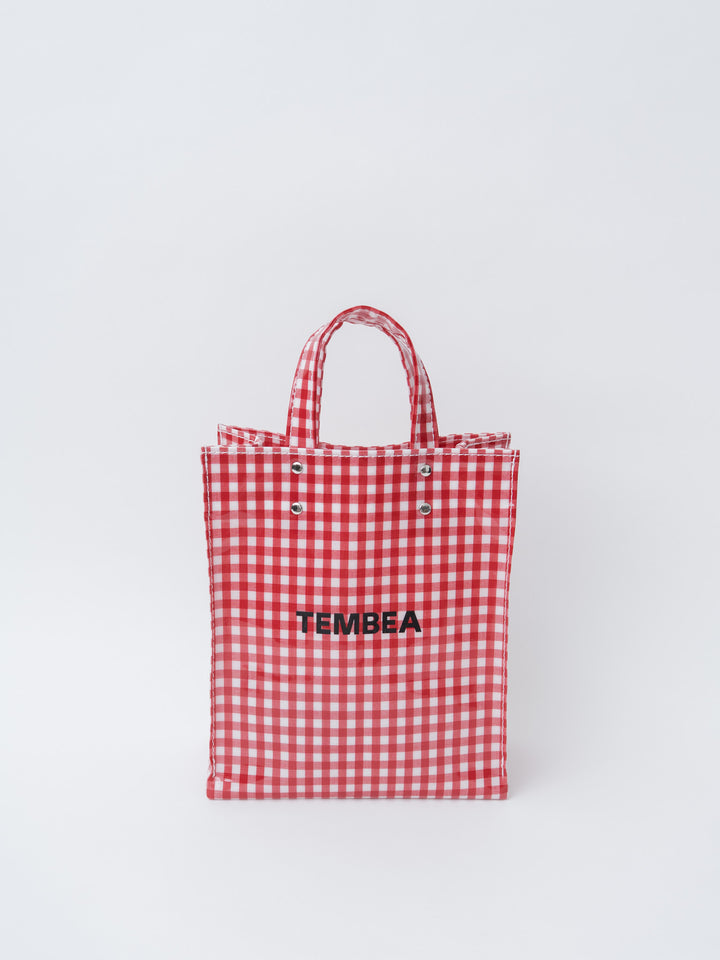 Paper Tote Small - Gingham Red