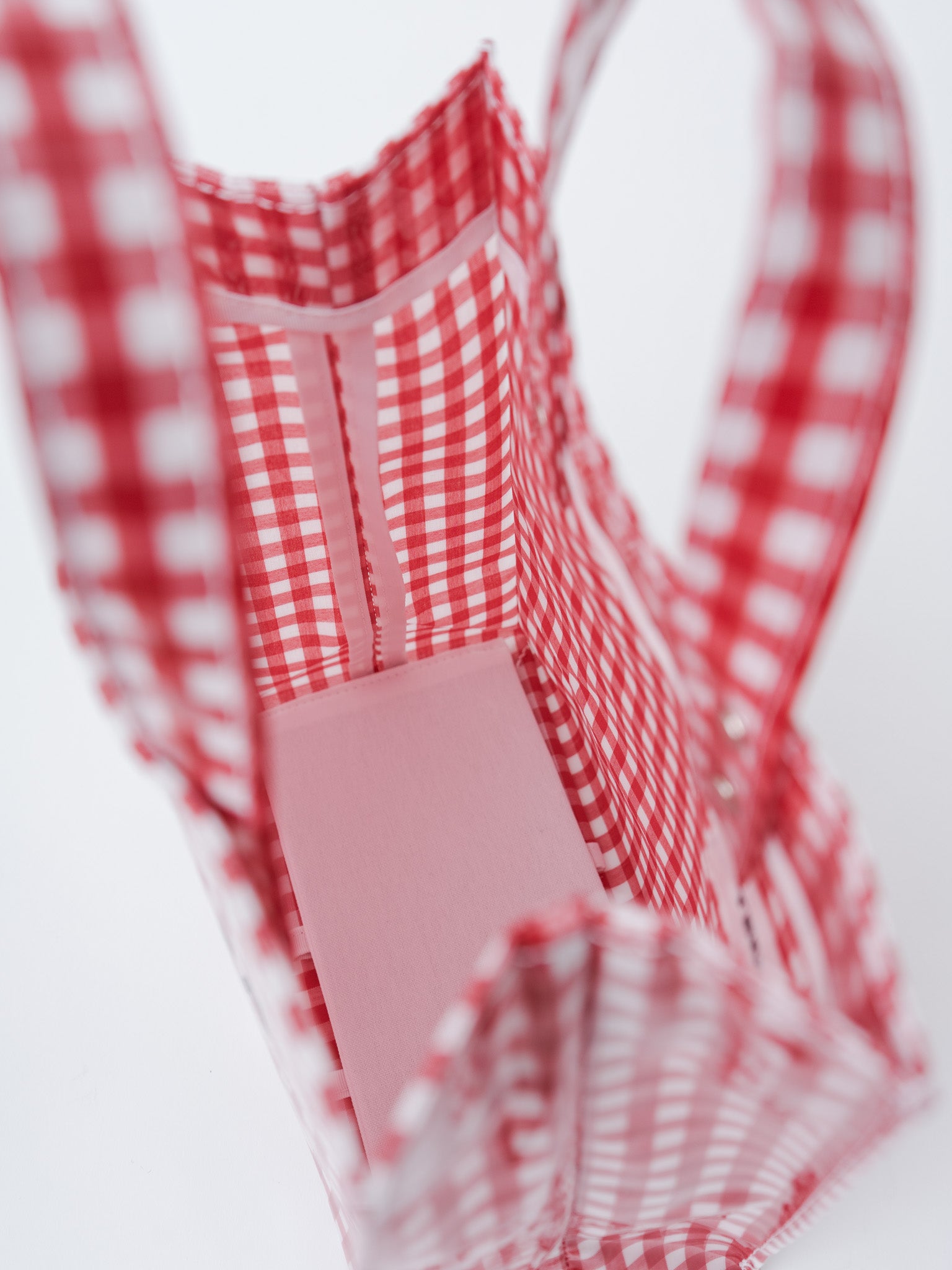 Paper Tote Small - Gingham Red