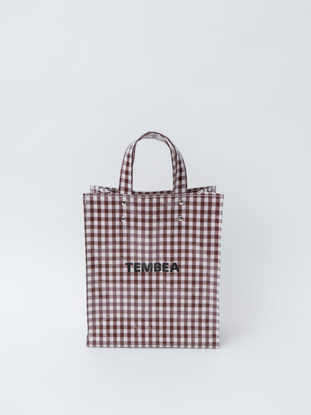 Paper Tote Small - Gingham Brown