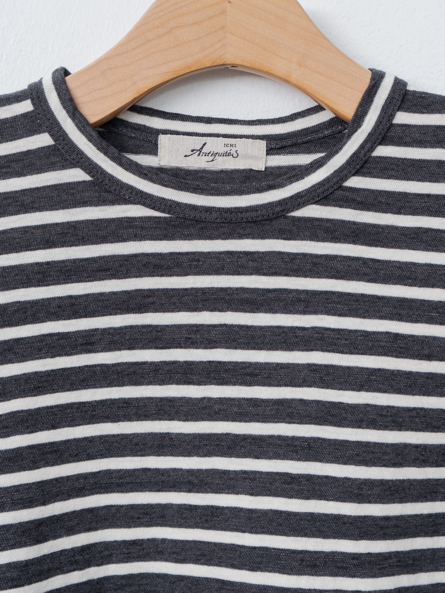 Stripe Pullover Tee - Charcoal/White