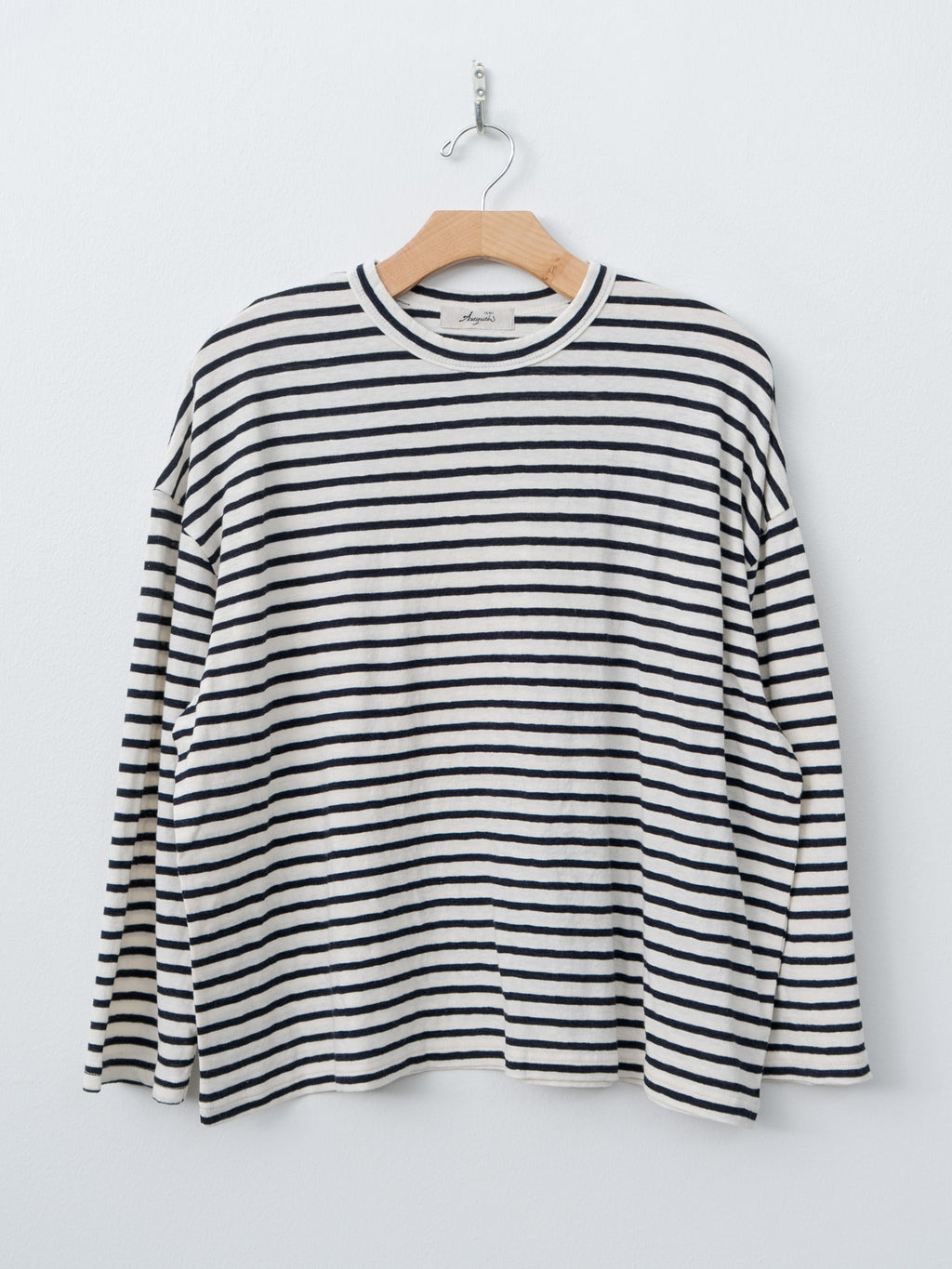 Stripe Pullover Tee - White/Navy