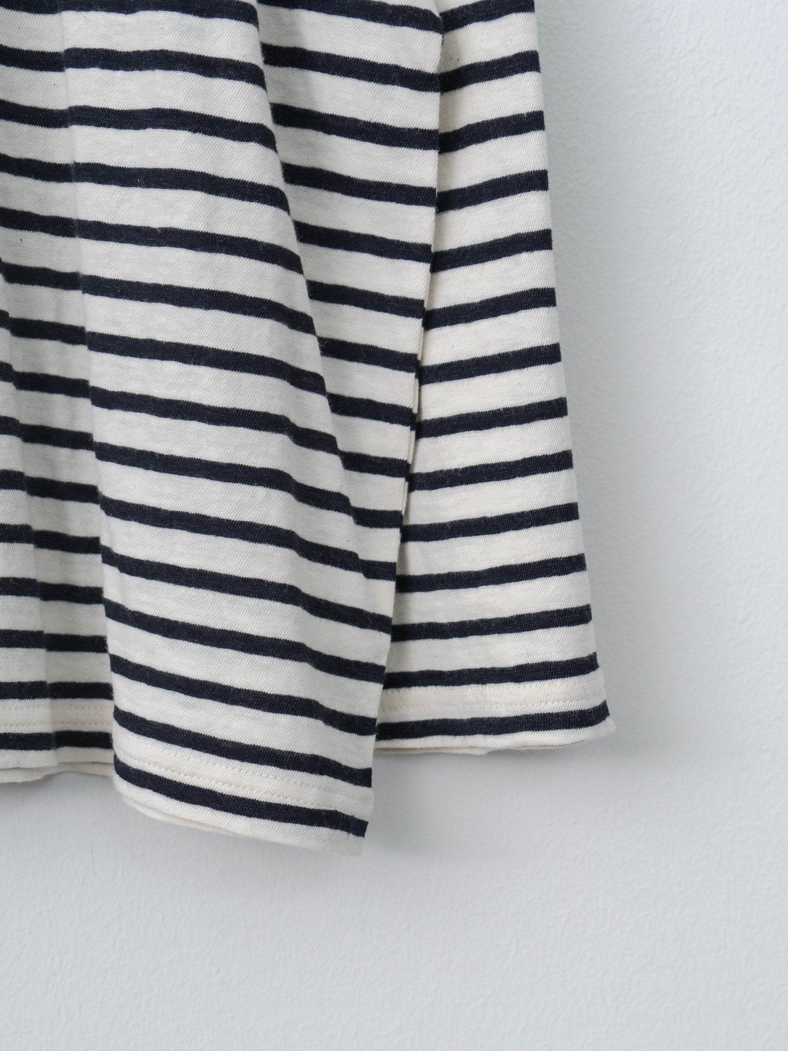 Stripe Pullover Tee - White/Navy
