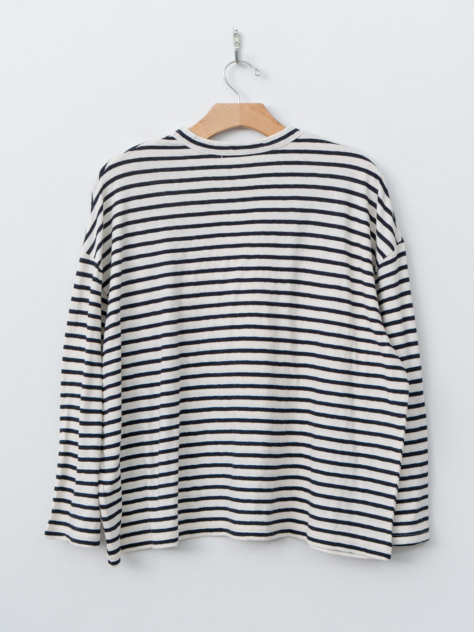 Stripe Pullover Tee - White/Navy