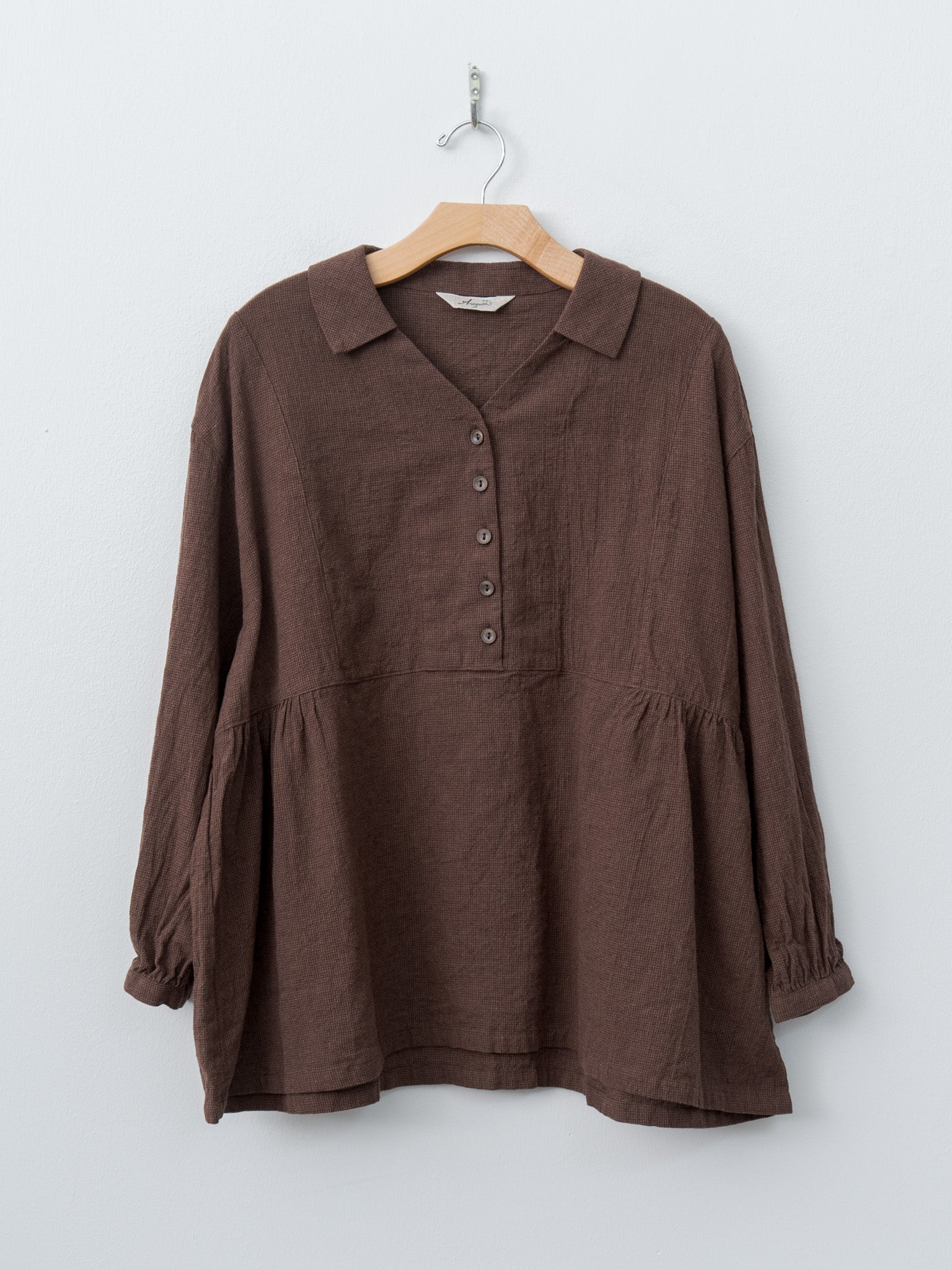 Houndstooth Shirt - Brown