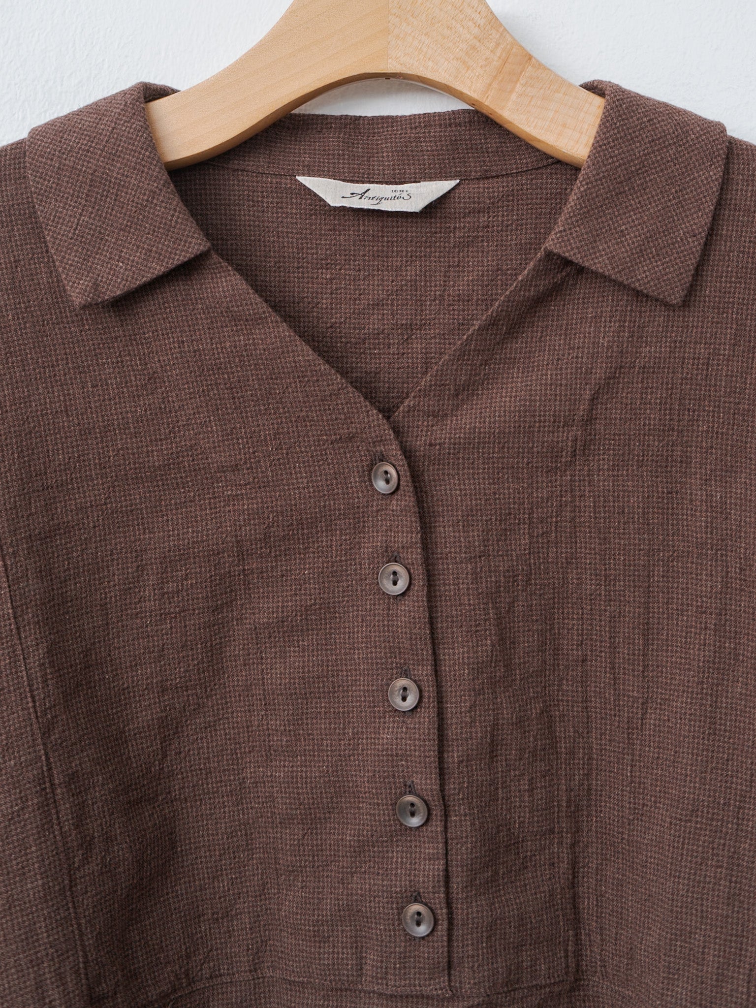 Houndstooth Shirt - Brown