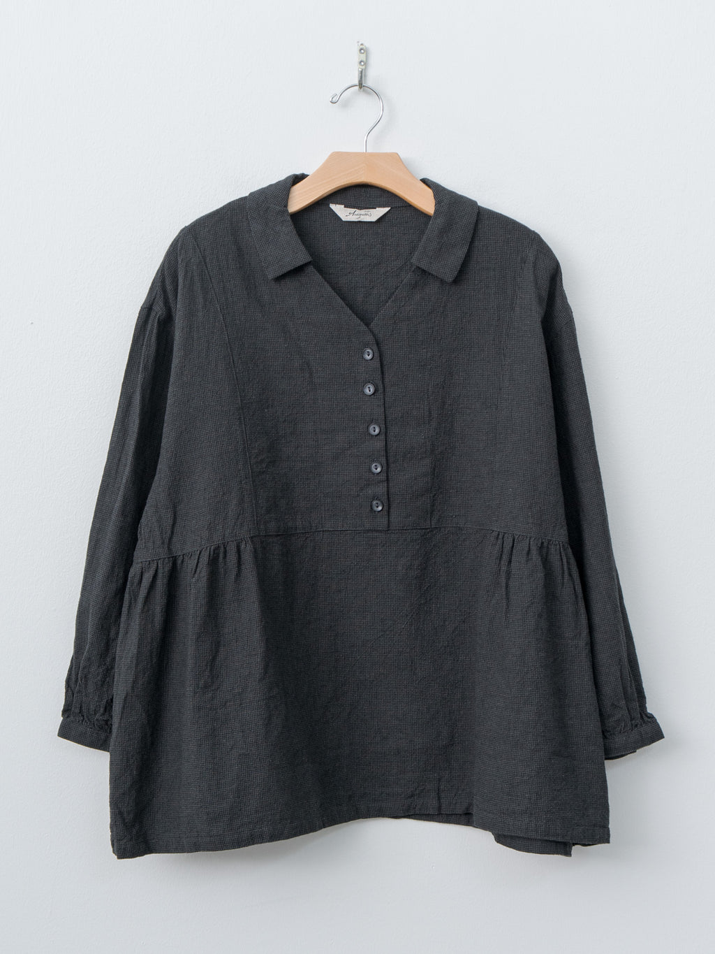 Houndstooth Shirt - Charcoal