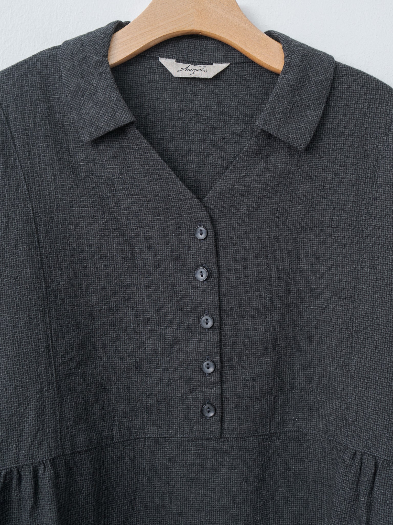 Houndstooth Shirt - Charcoal