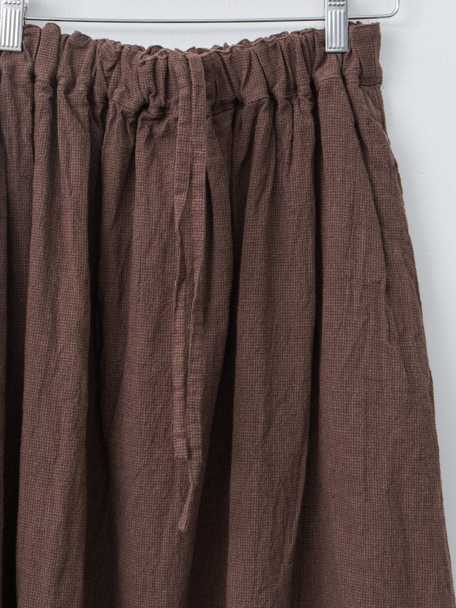 Houndstooth Skirt - Brown