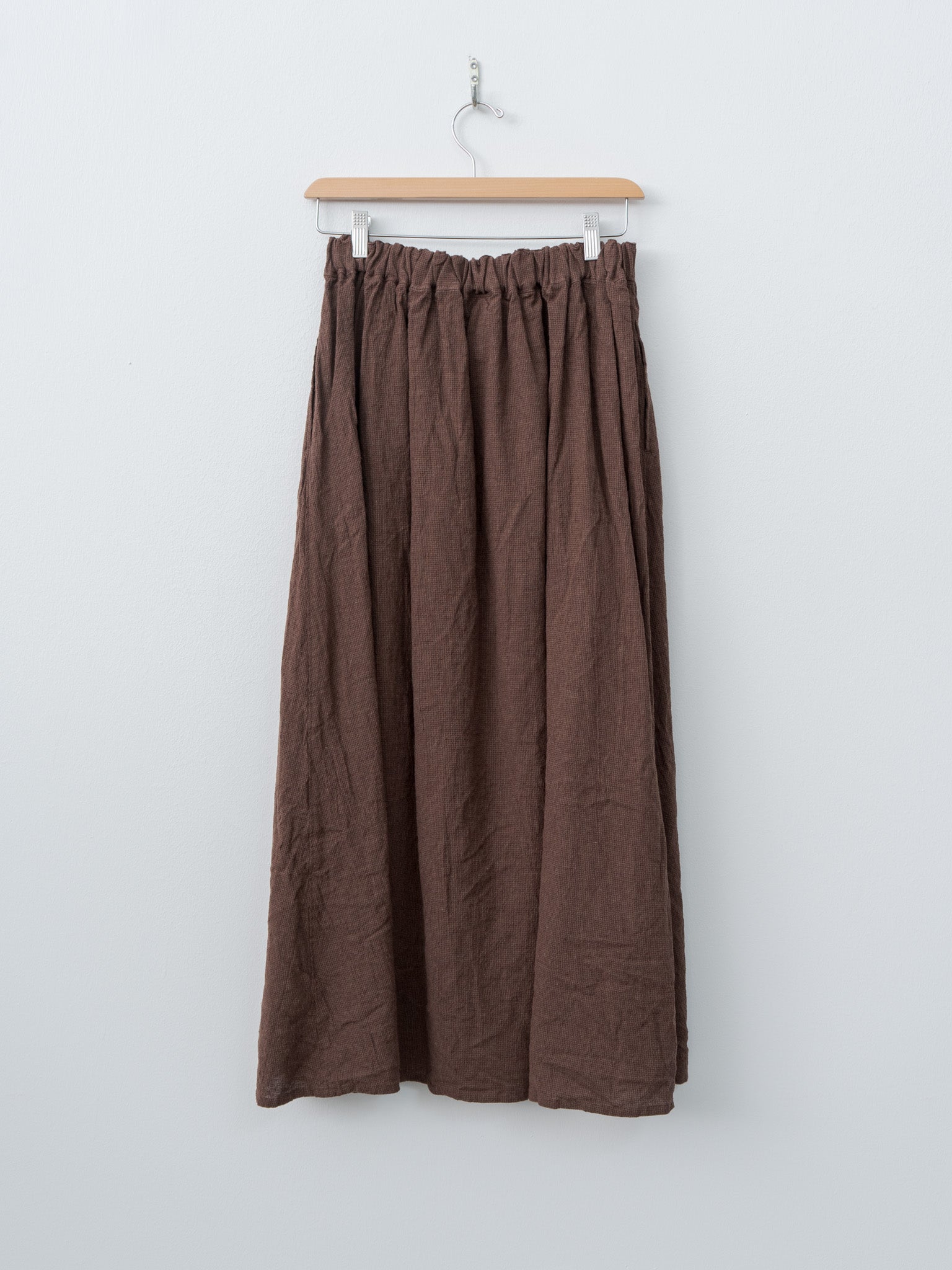 Houndstooth Skirt - Brown