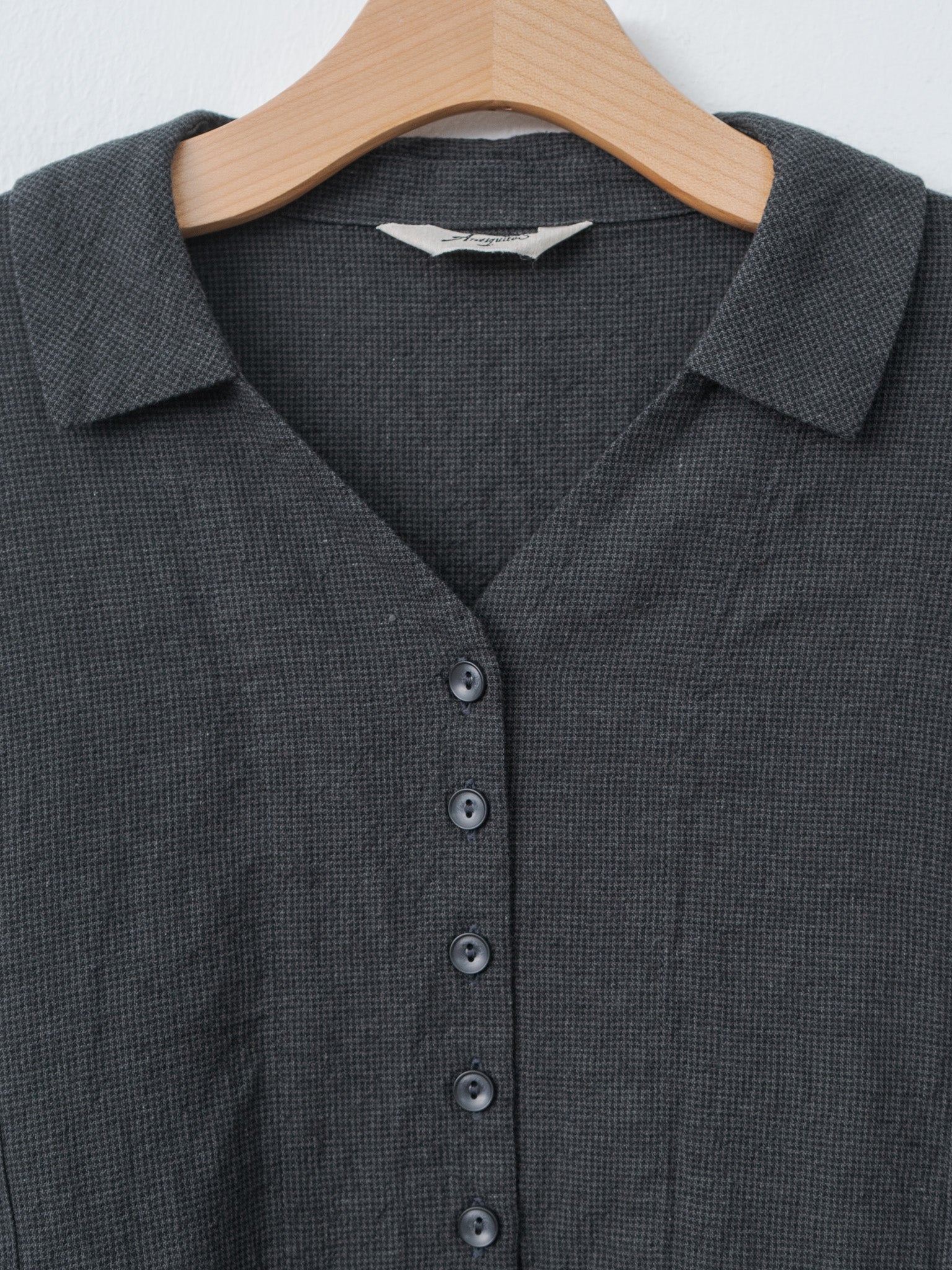 Houndstooth Dress - Charcoal