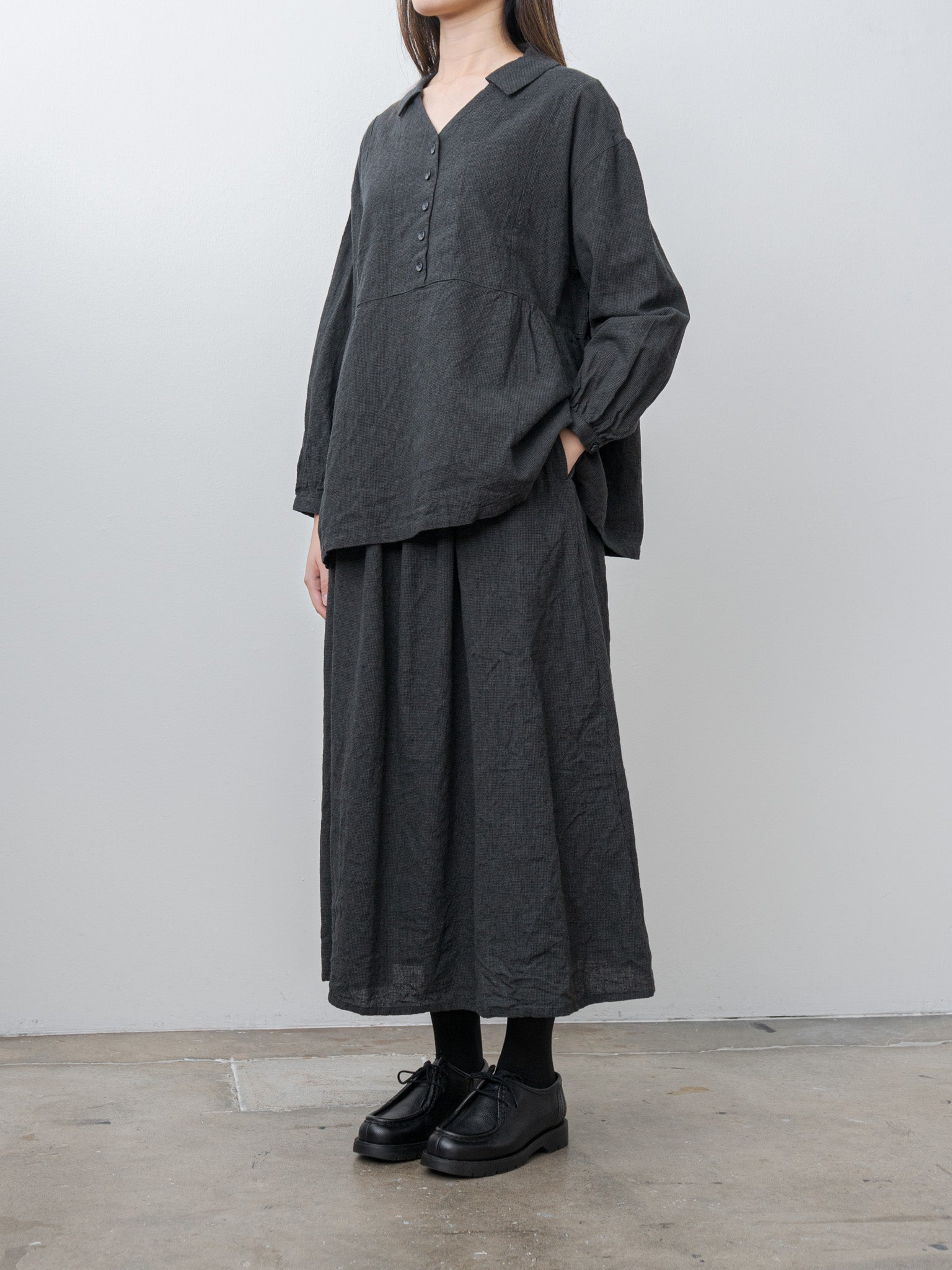 Houndstooth Shirt - Charcoal