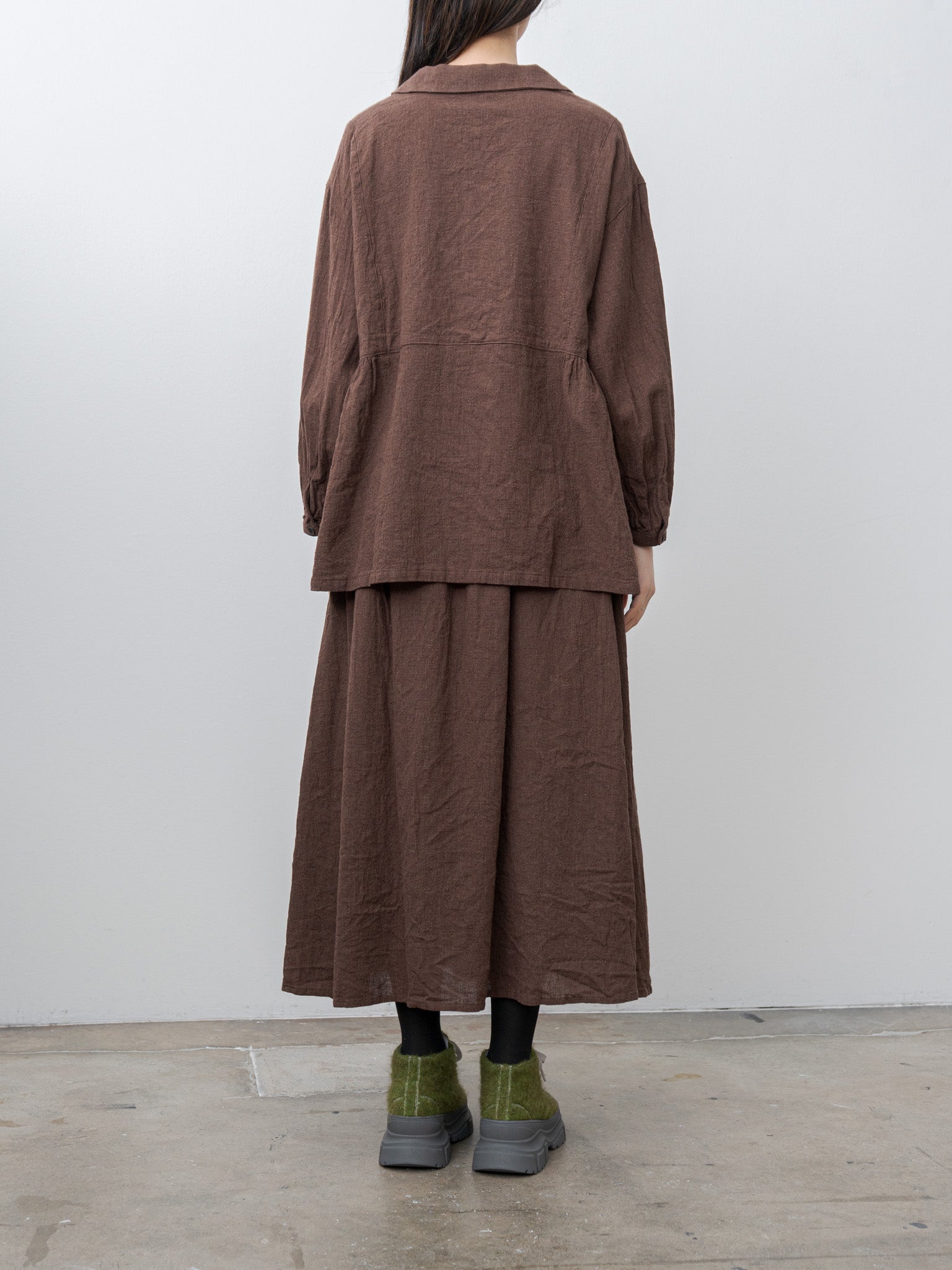 Houndstooth Shirt - Brown